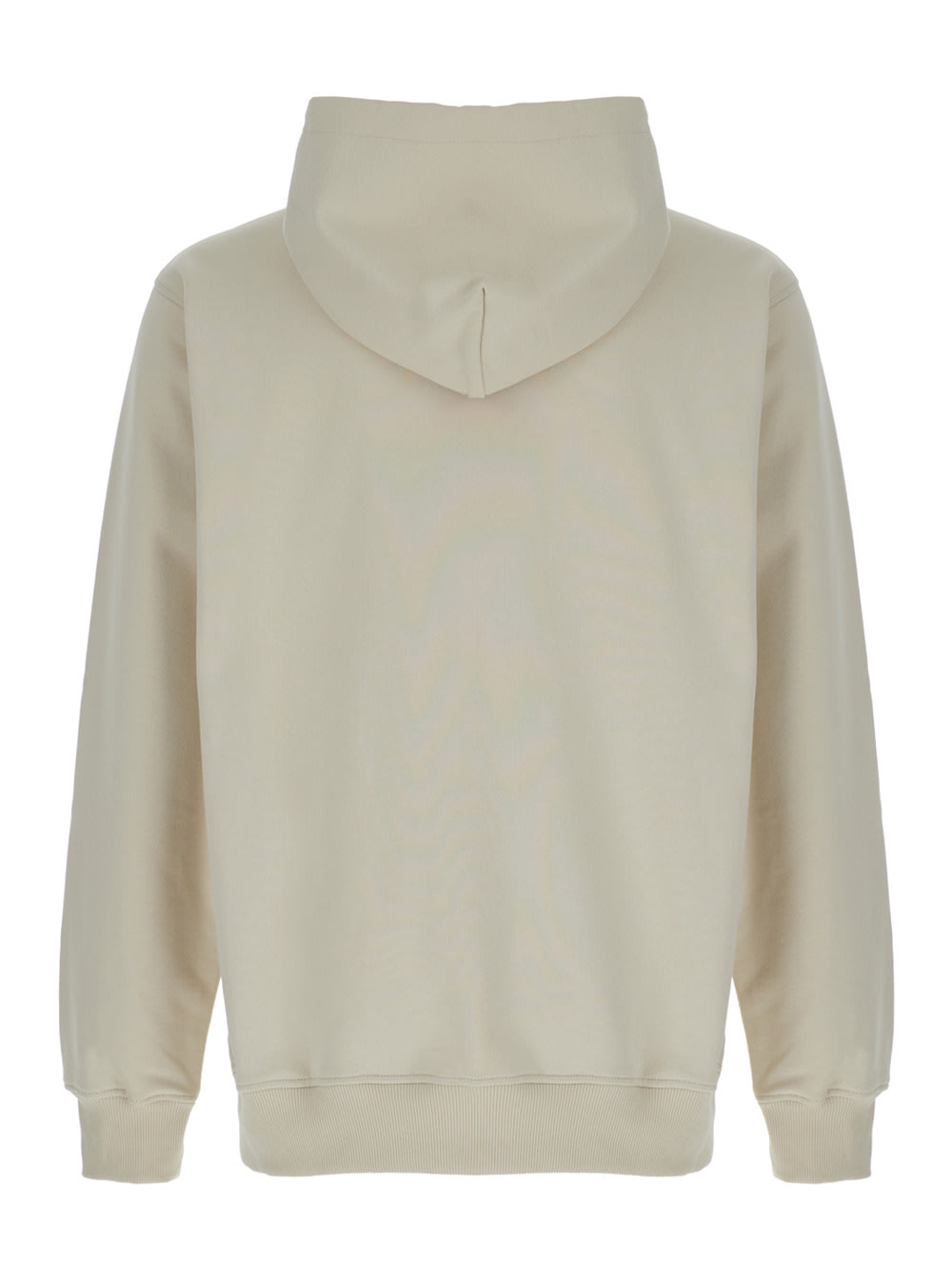 Shop Drôle De Monsieur Beige Hoodie With Logo In Cotton Man