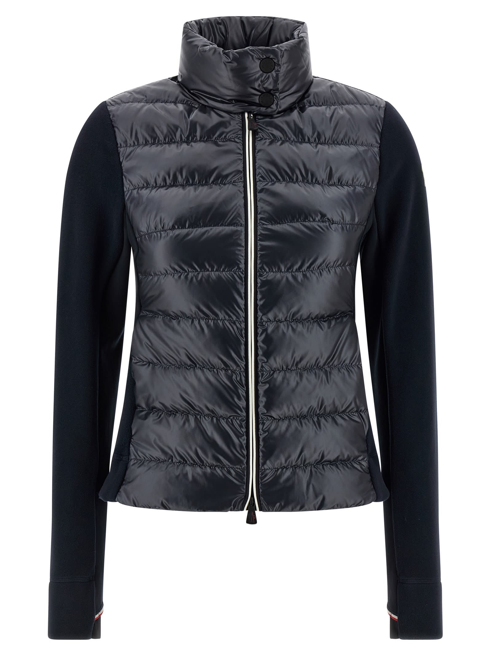 Moncler Padded Vest Sweatshirt In Blue