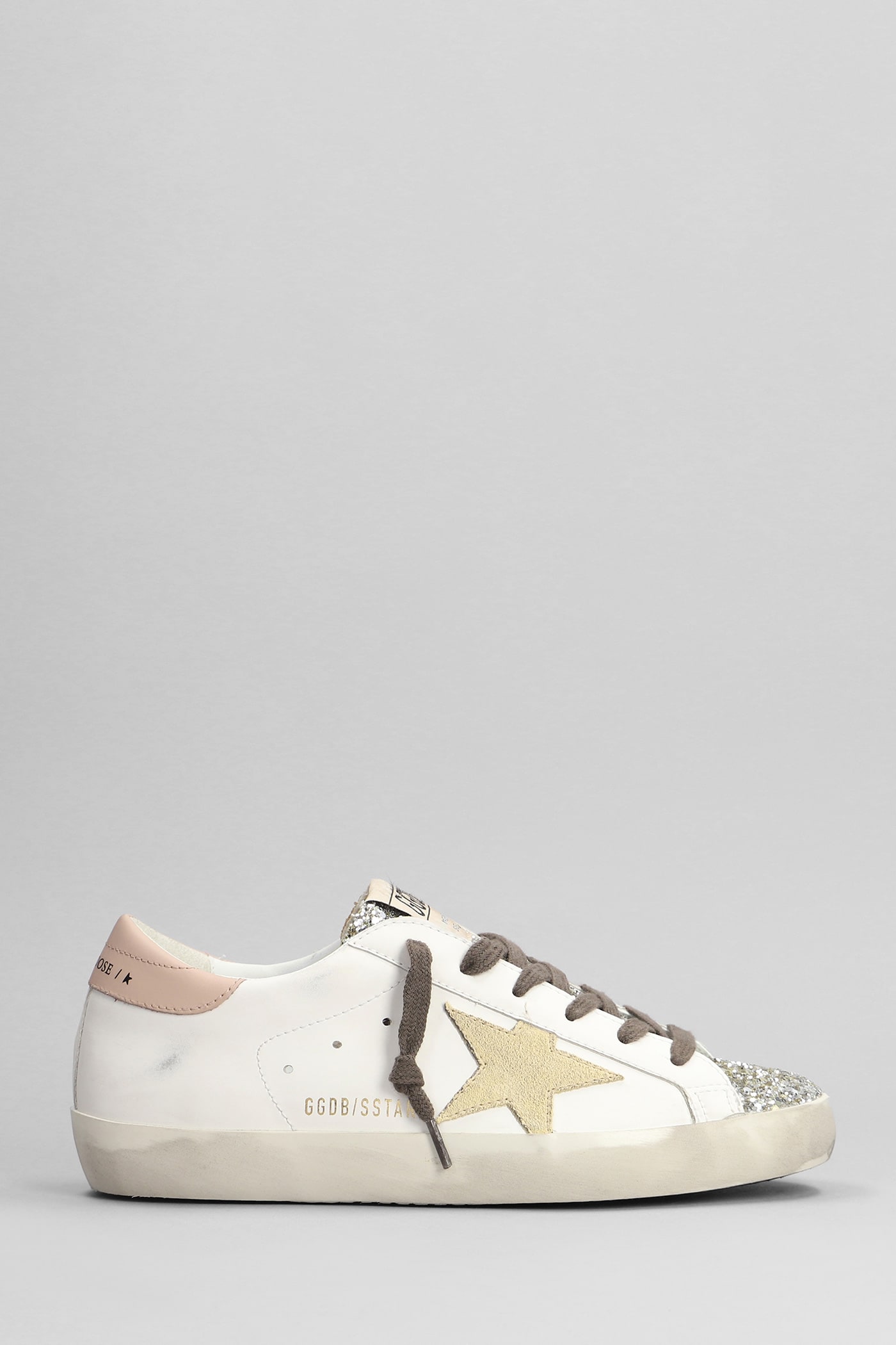 Shop Golden Goose Superstar Sneakers In White Leather