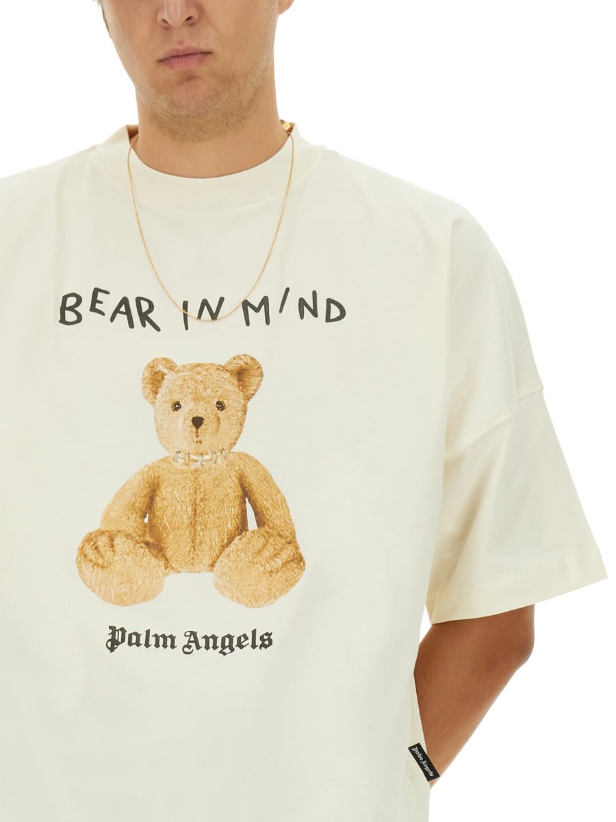 Shop Palm Angels Bear T-shirt In White