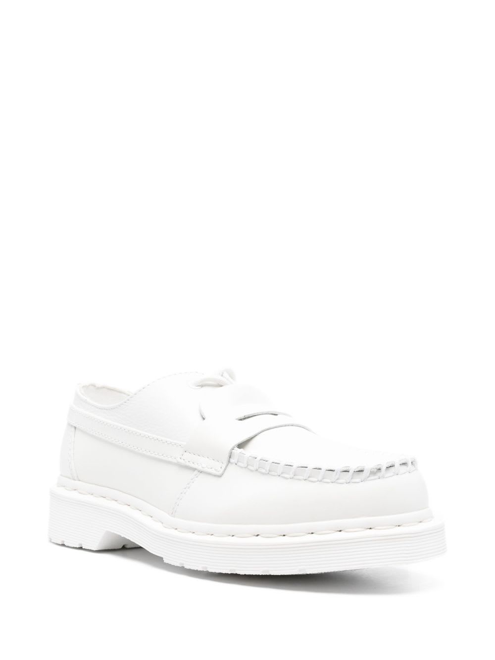Mm6 Maison Margiela X Dr. Martens Leather Moccasin Loafers In White