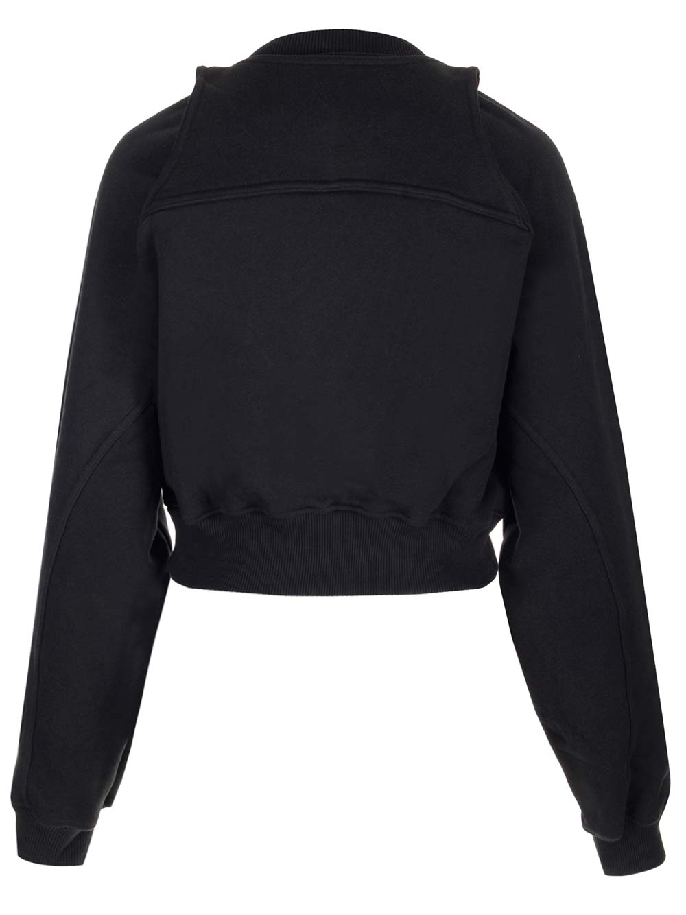 Shop Off-white Cropped Sweatshirt In Black