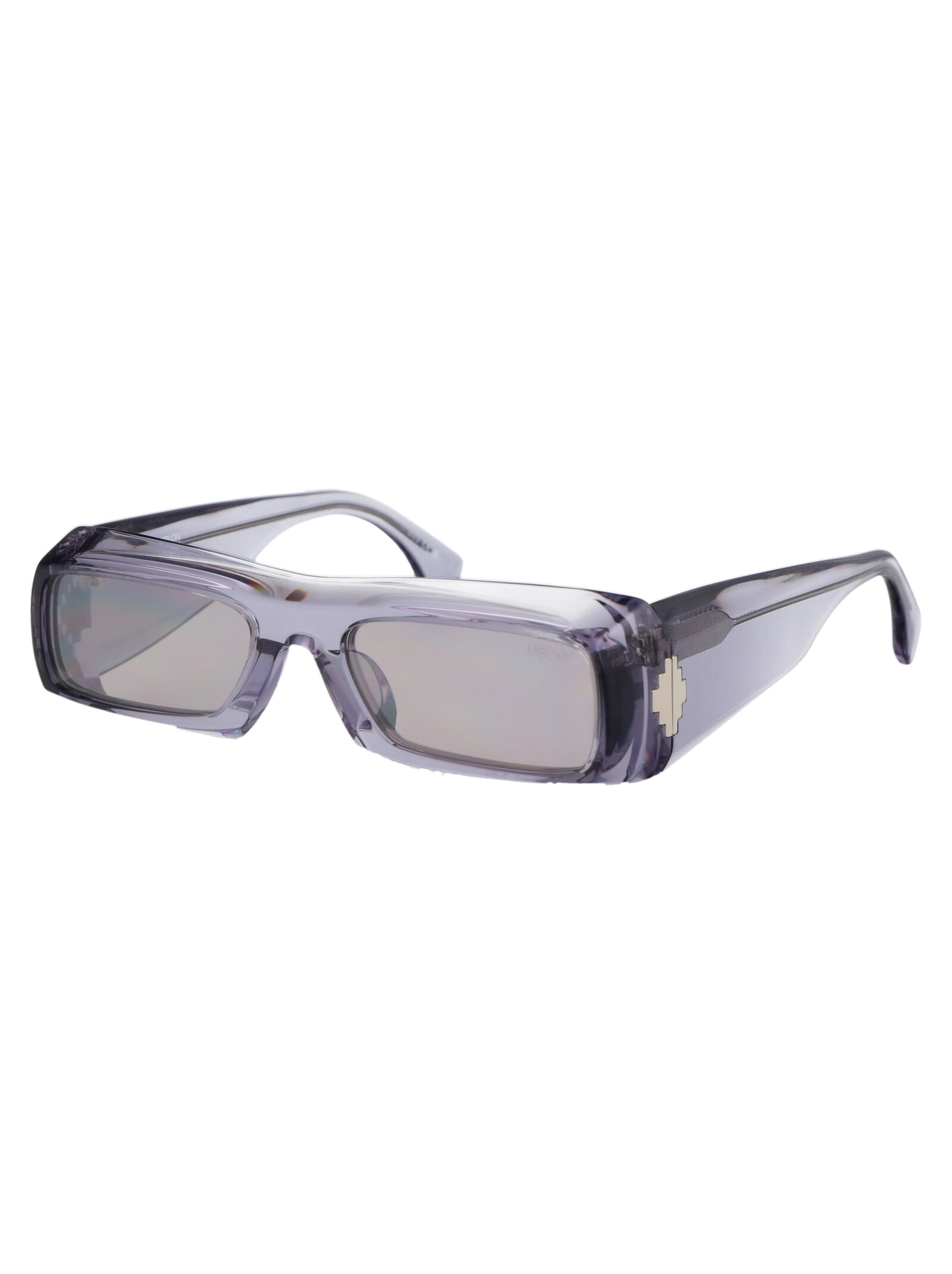 Shop Marcelo Burlon County Of Milan Maqui Sunglasses In 0972 Grey Mirror Silver
