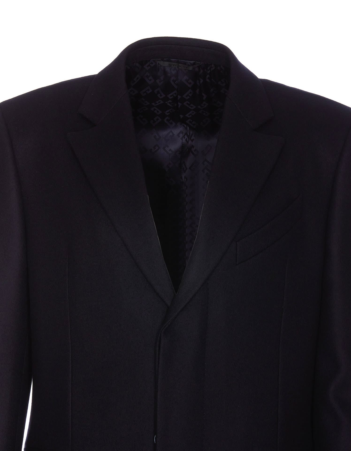 Shop Givenchy Wool Coat In Blue