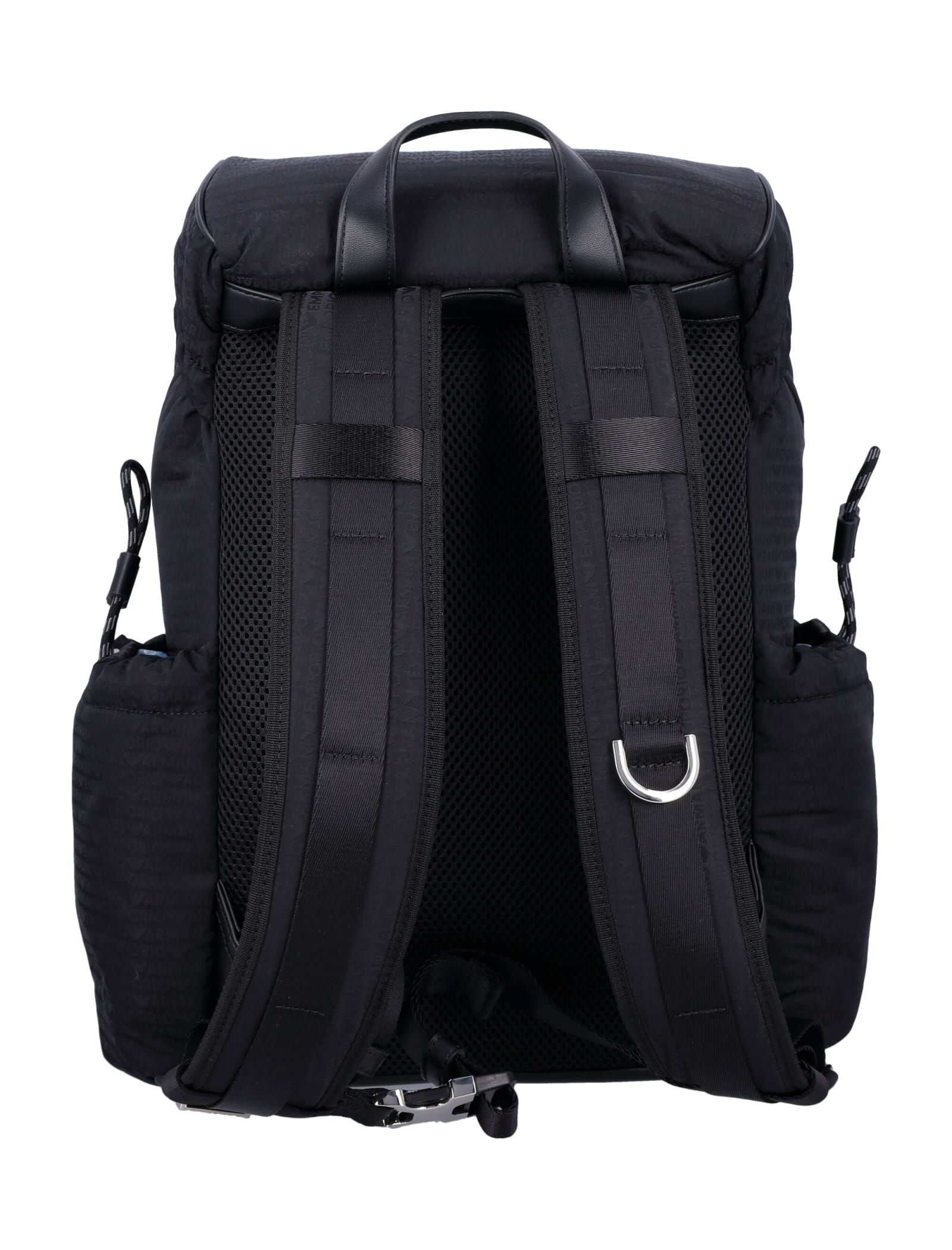 Shop Emporio Armani Nylon Backpack In Black/black