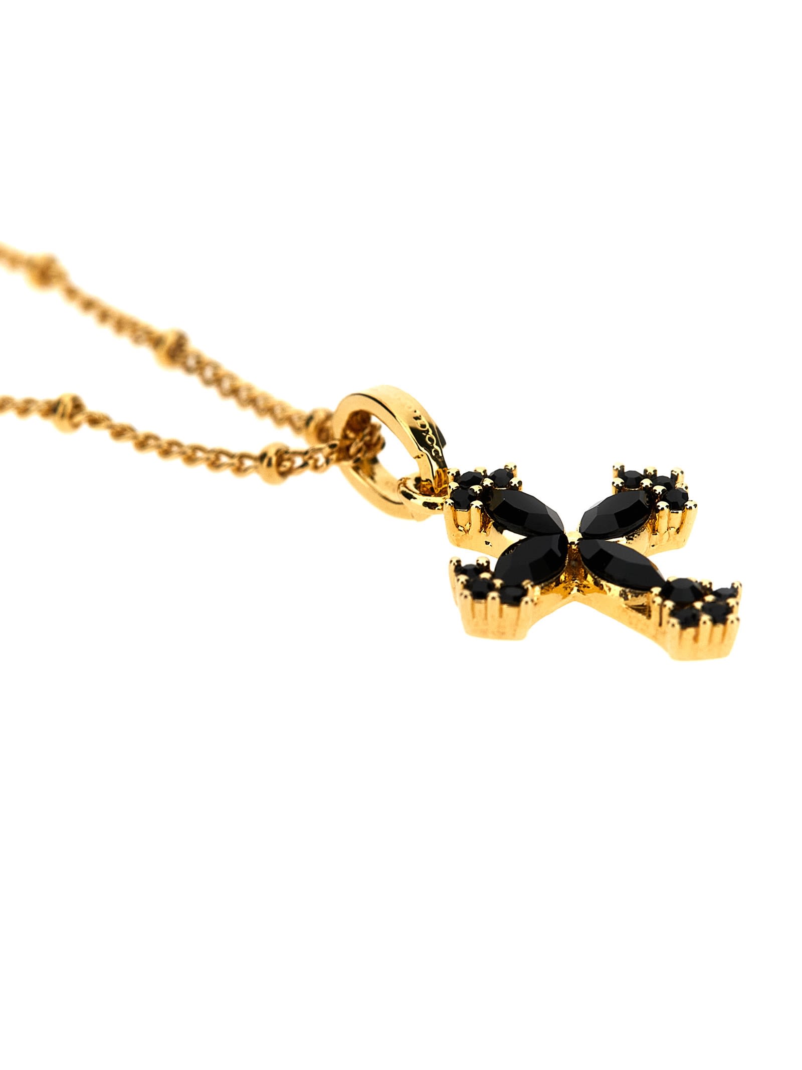 Dolce & Gabbana Crosses Charms Necklace In Gold