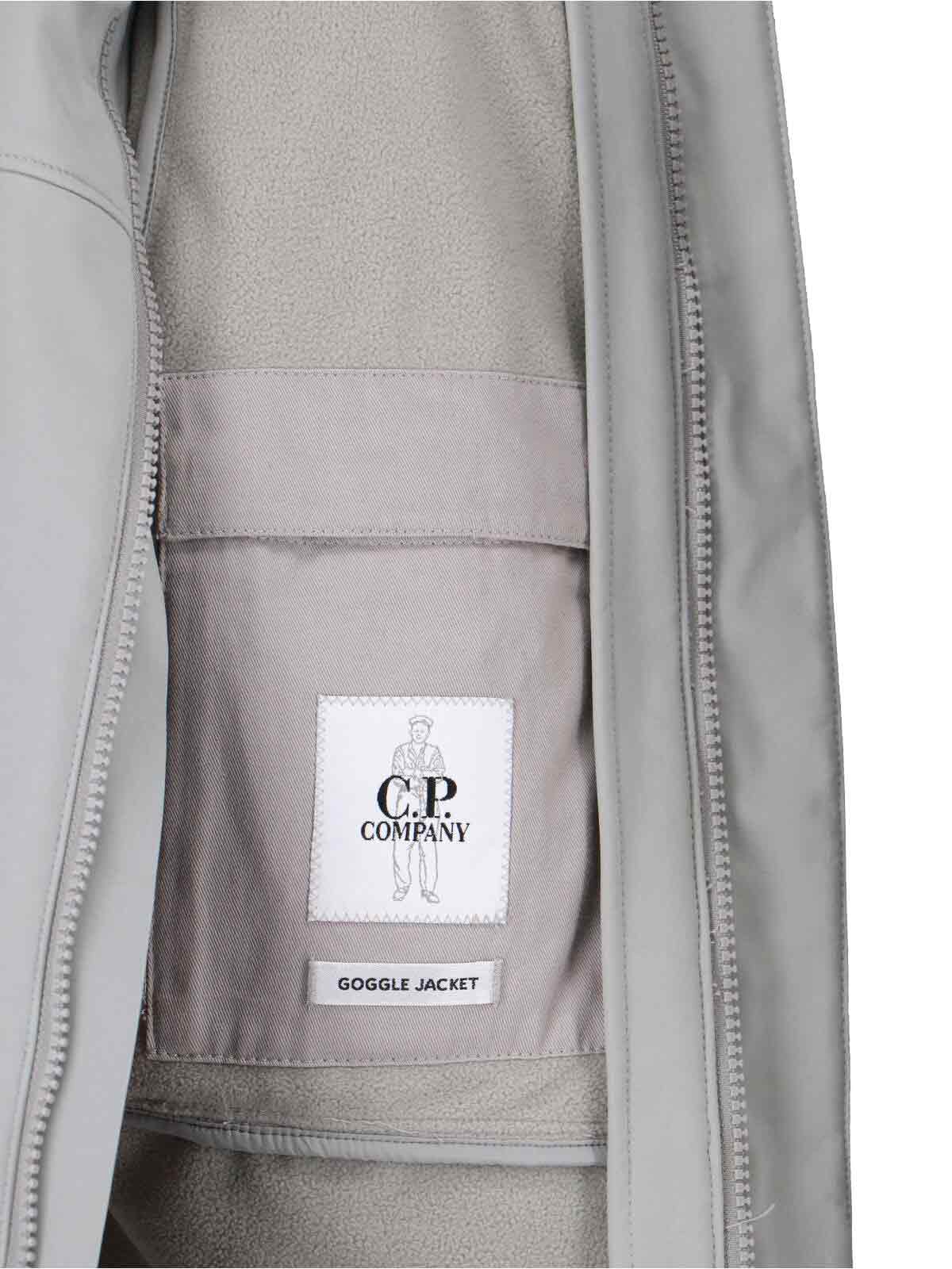 C.p. Company Sleeveless Soft Shell Jacket Hood In Gray