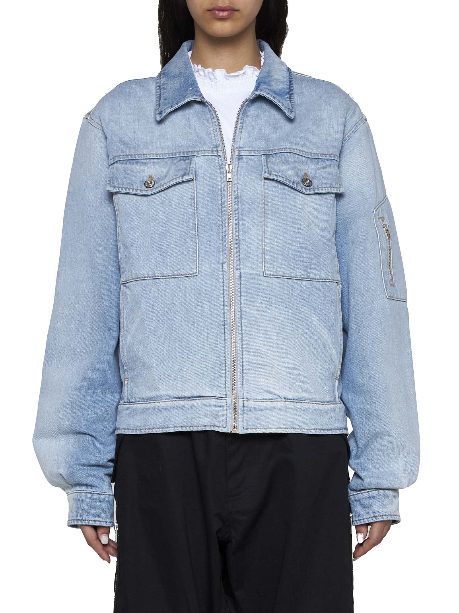 Shop Random Identities Jacket In Blue