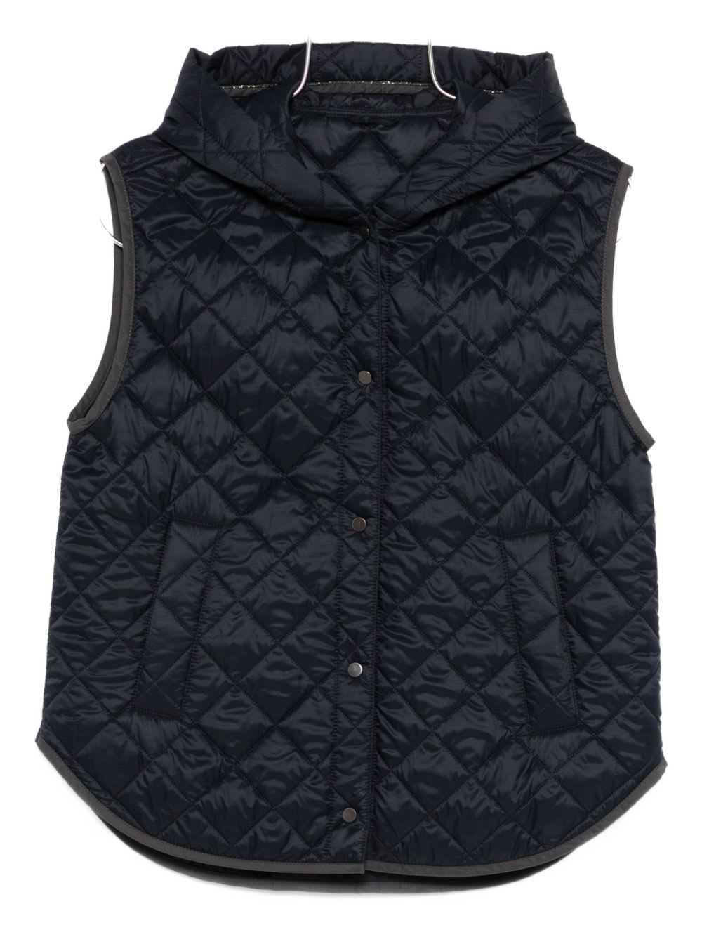 Brunello Cucinelli Quilted Nylon Down Vest In Multi