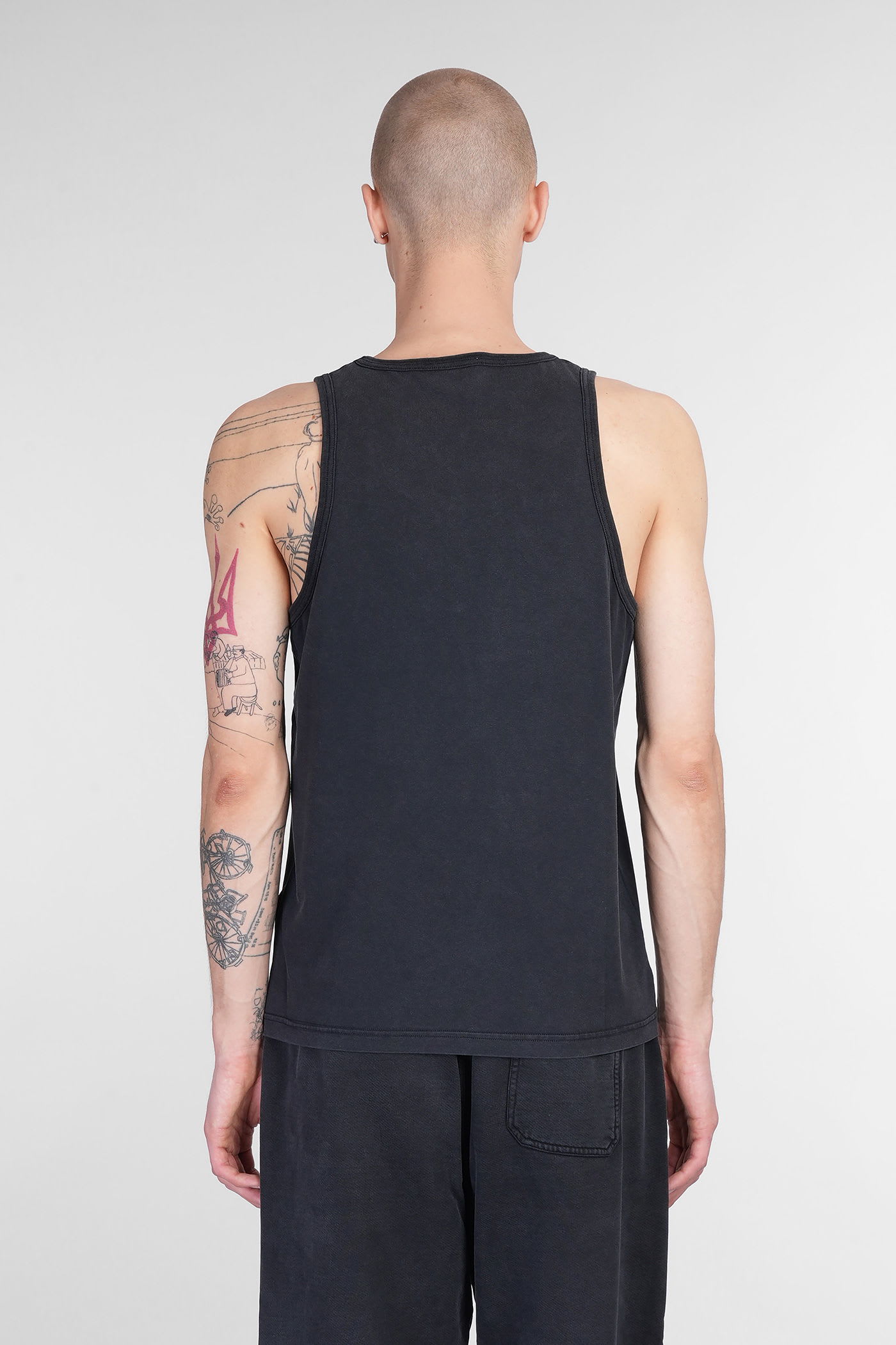 Casablanca Tank Top In Black Cotton
