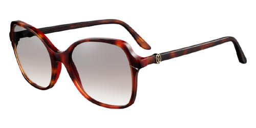 Shop Cartier Double C Kate Sunglasses In Marrone