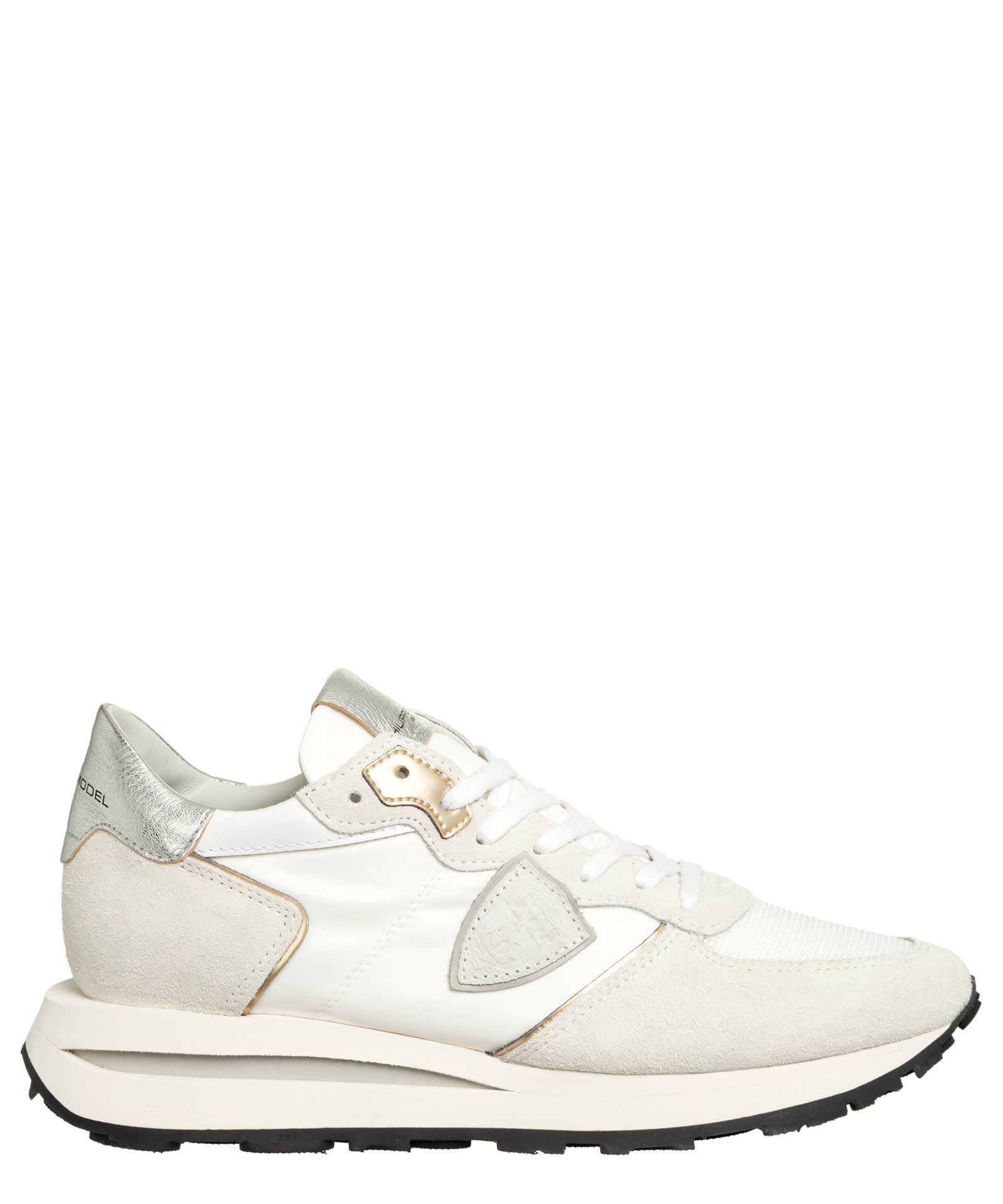 Shop Philippe Model Tropez Leather Sneakers In White