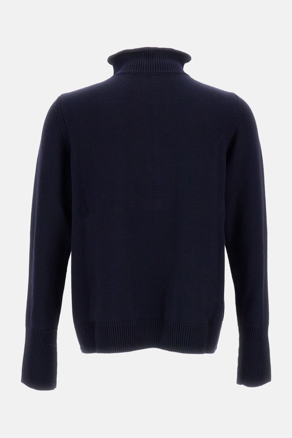 Plan C Wool Turtleneck Sweater In Blue