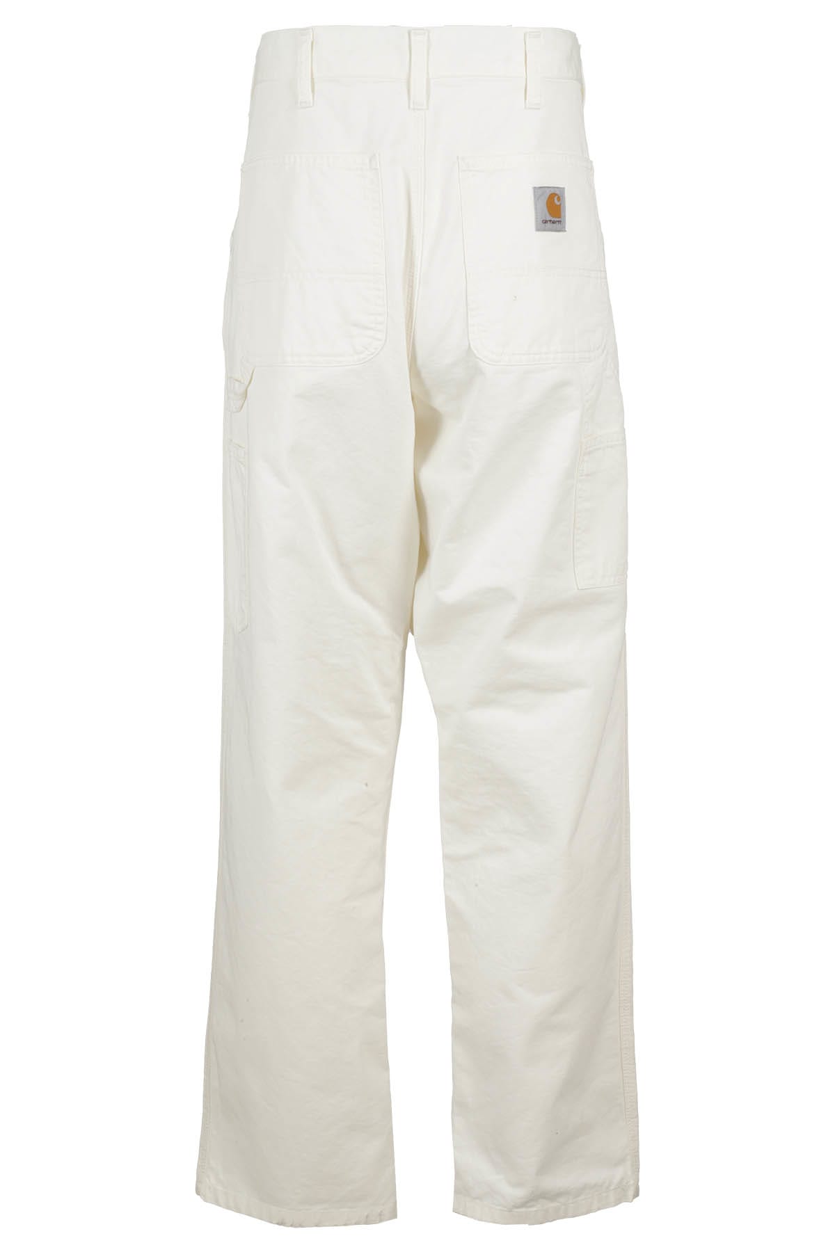 Shop Carhartt Single Knee Pant Newcomb Drill In Off White
