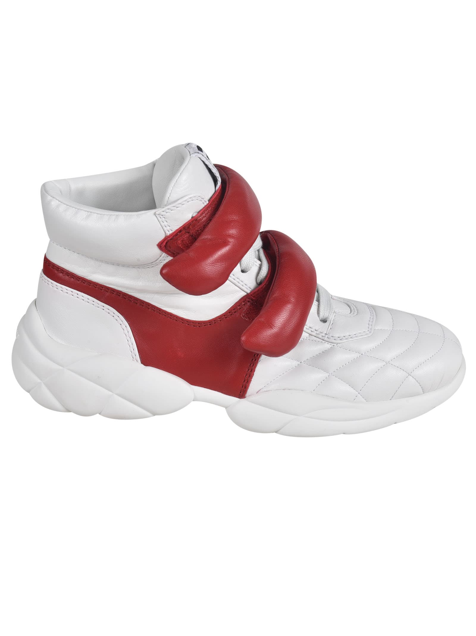 Buy Miu Miu Double-strap Padded Sneakers online, shop Miu Miu shoes with free shipping
