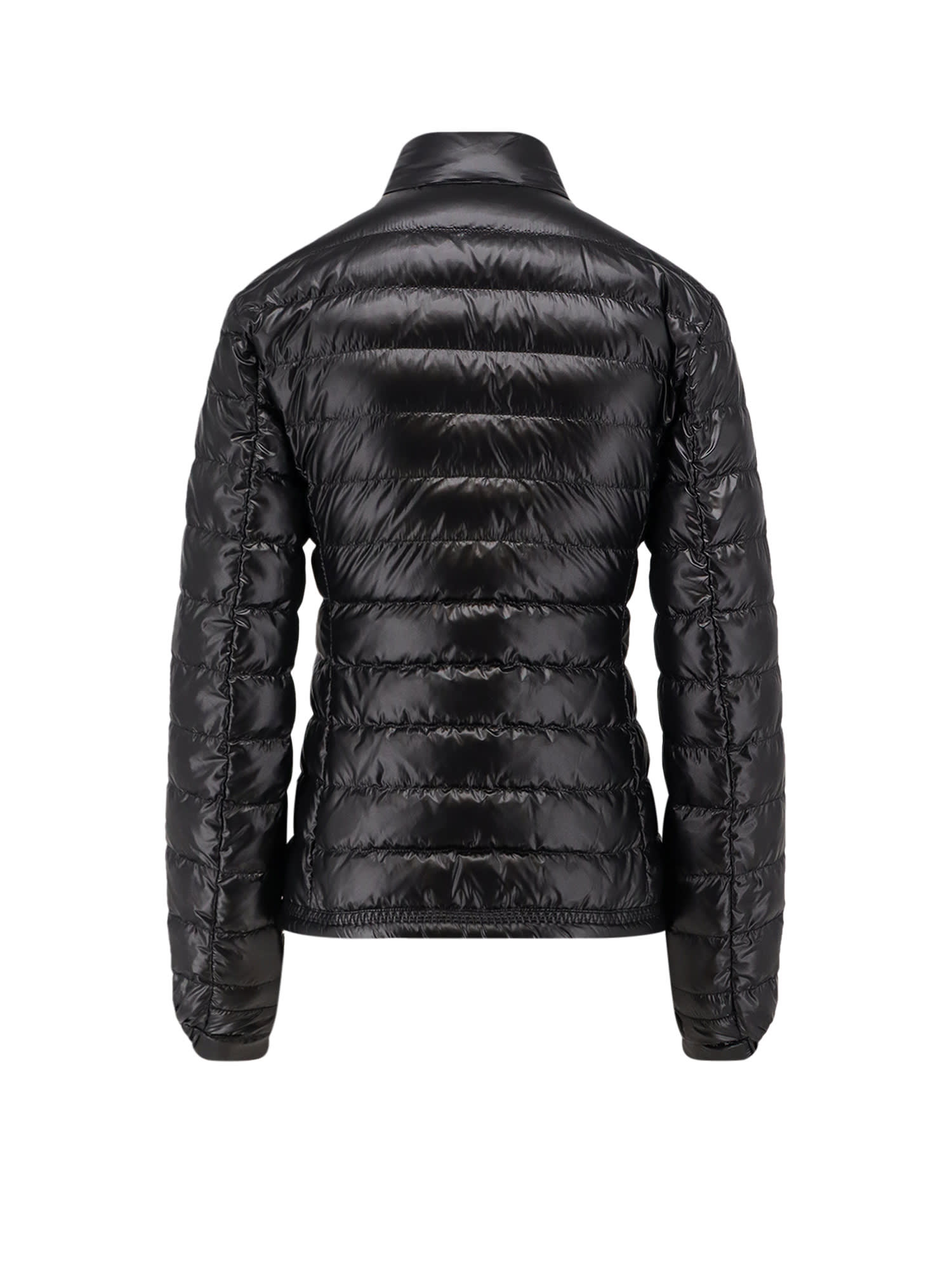 Moncler Technical Padded Down Jacket In Black