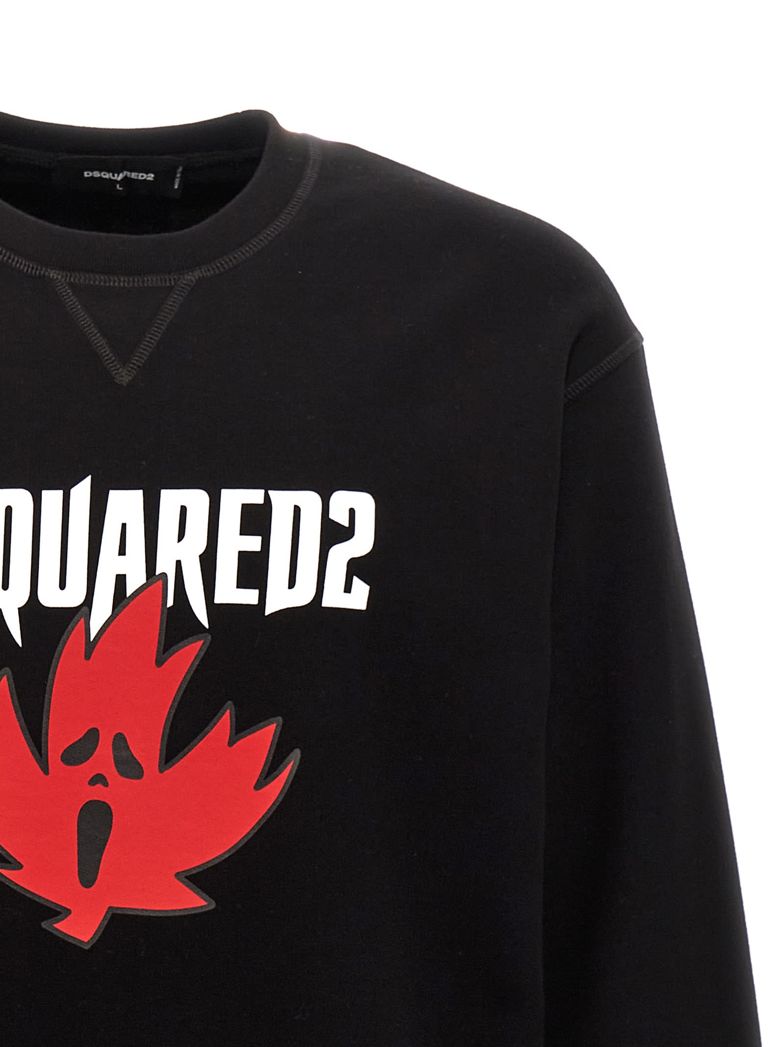 Shop Dsquared2 Logo Print Sweatshirt In Black