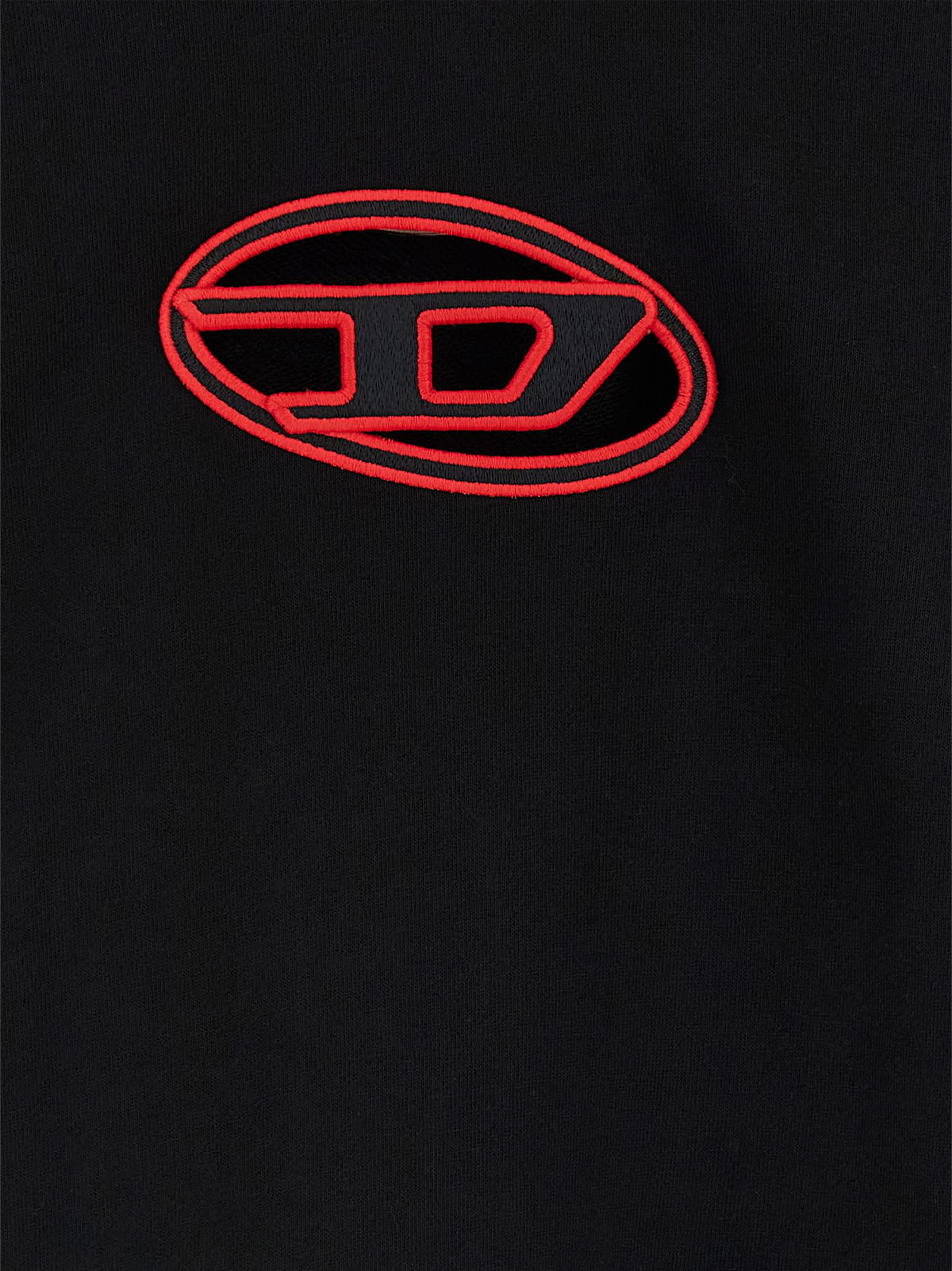 Diesel 'slimmy Hood' Sweatshirt In Black