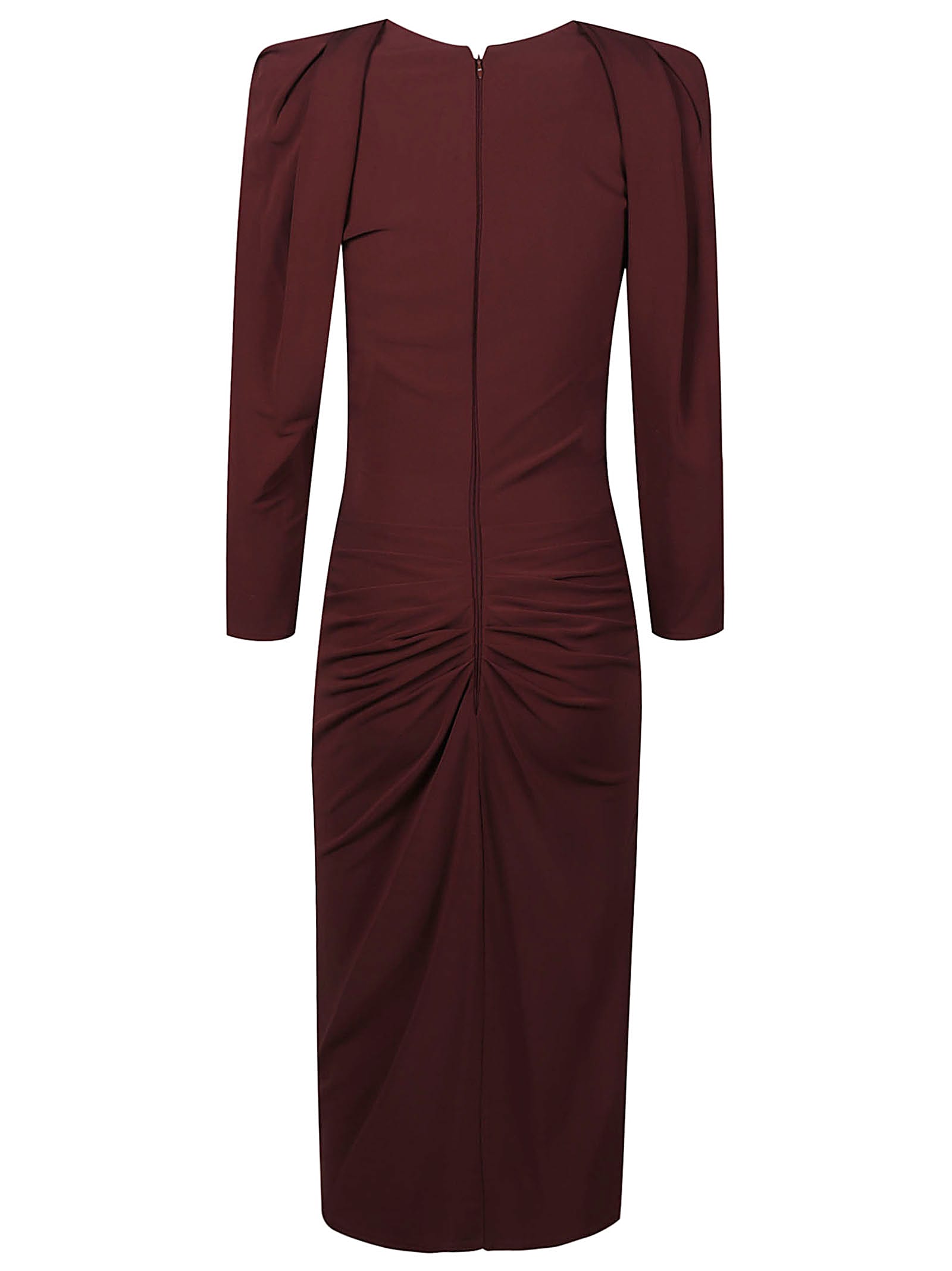 Shop Elisabetta Franchi Dress In Rouge Noir