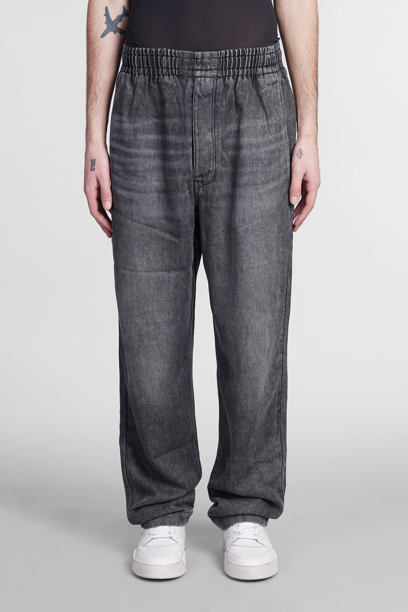 ISABEL MARANT TIMEO JEANS IN GREY COTTON