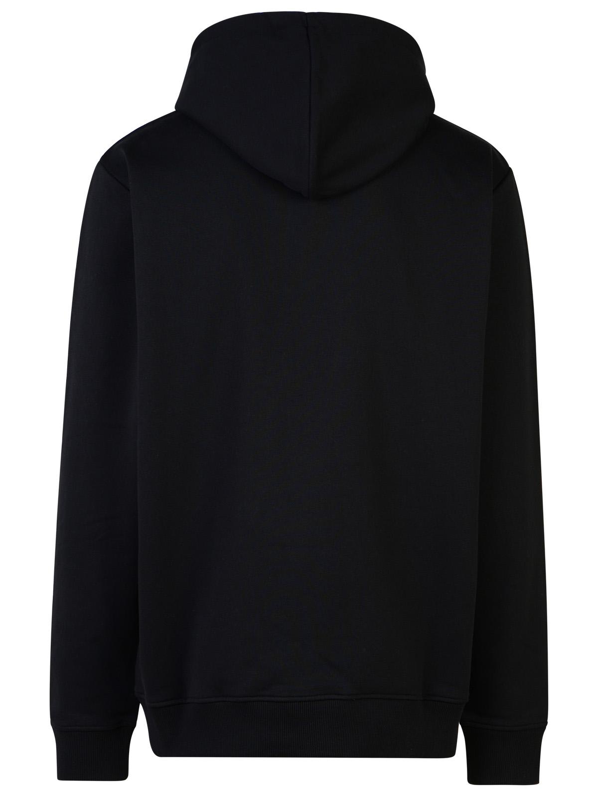 Shop Balmain Signature Black Cotton Sweatshirt