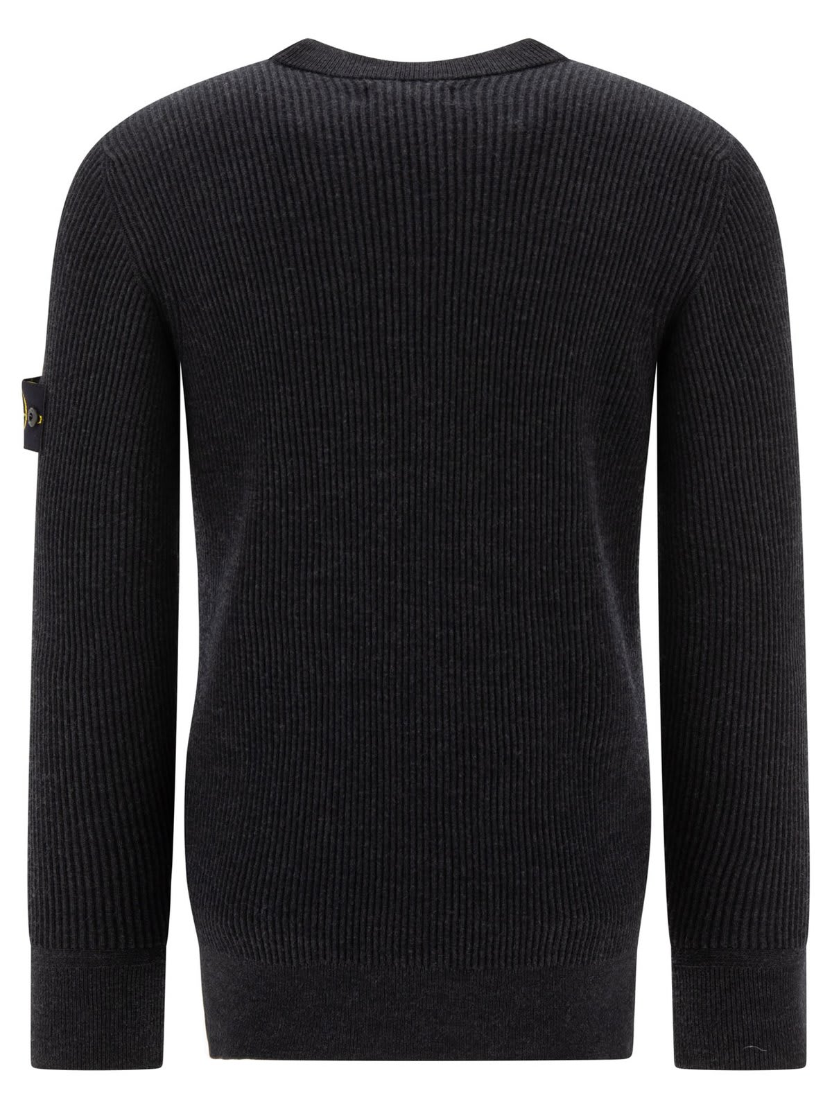 Shop Stone Island Logo Patch Crewneck Jumper In Grey