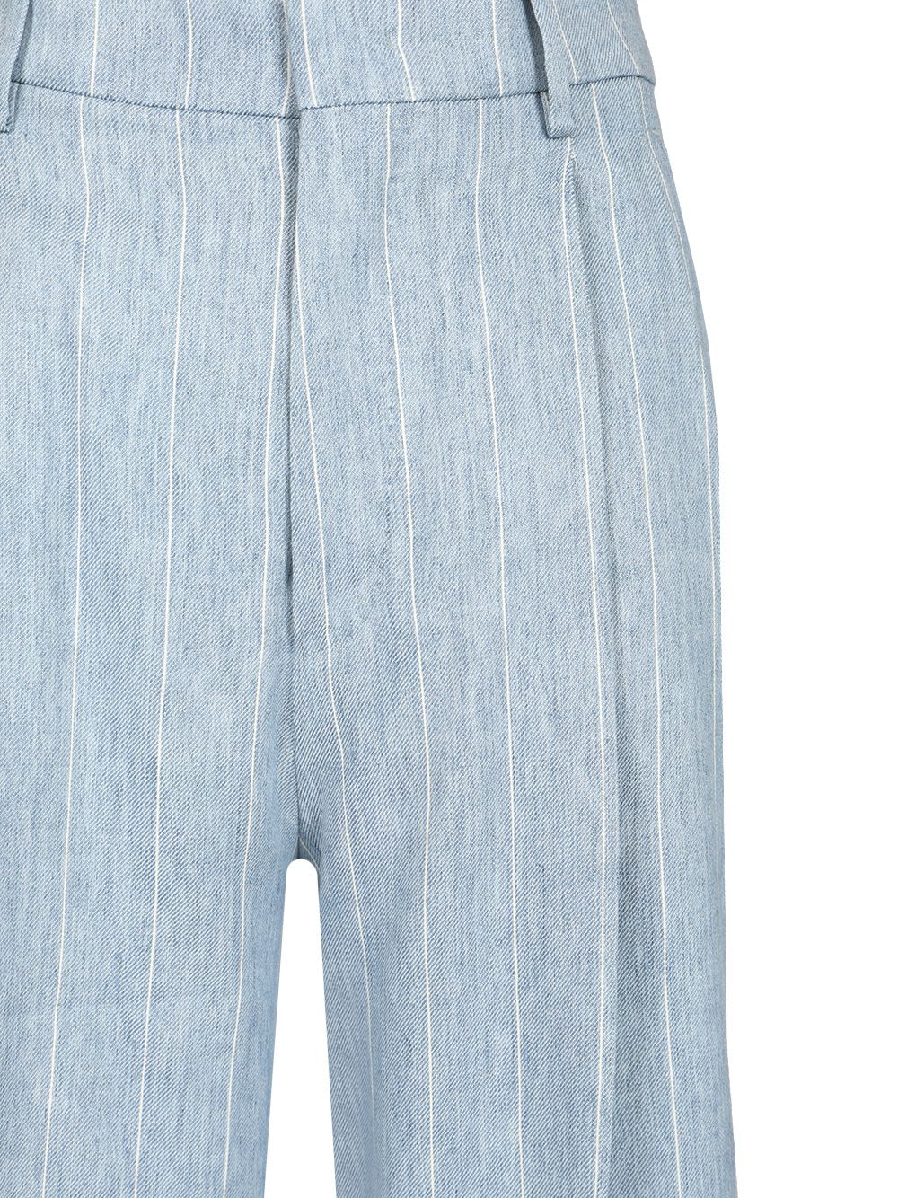 Shop Tagliatore Pinstriped Tailored Trousers In Light Blue