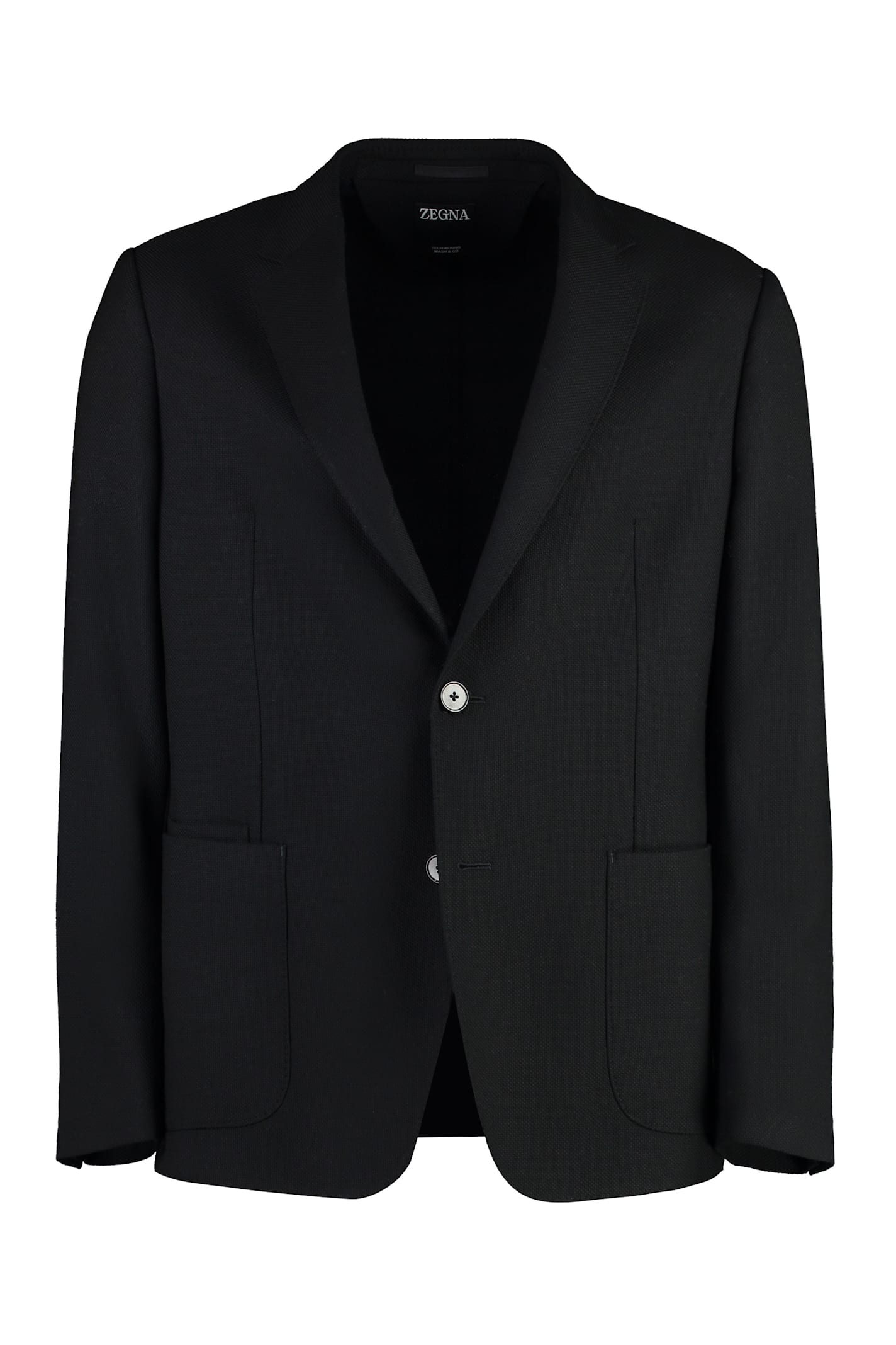 Shop Zegna Single-breasted Two-button Jacket In Black