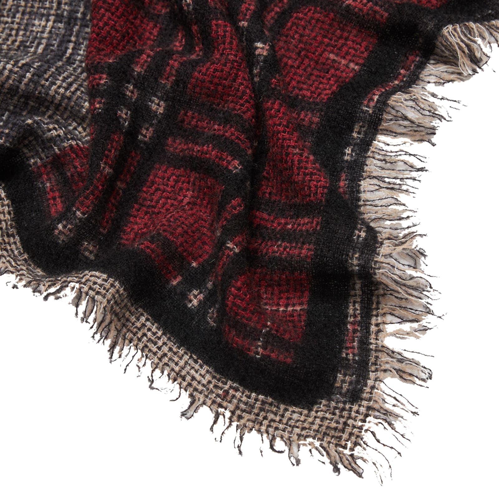 Faliero Sarti Rectangular Scarf Fringed Edges In Multi