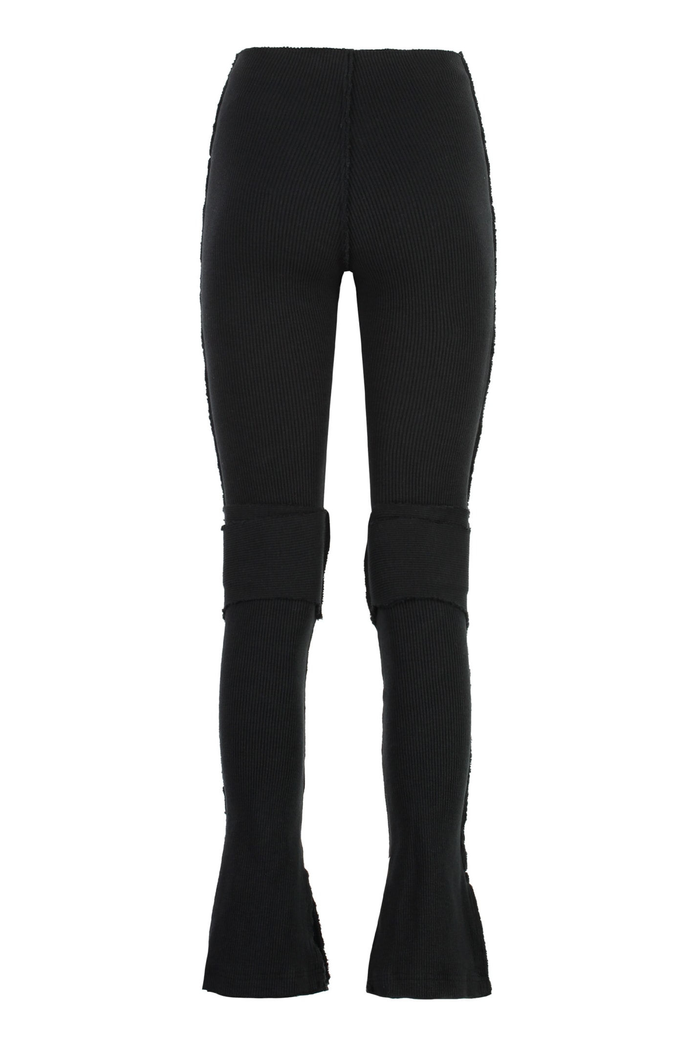 Shop Talia Byre Knit Flared Trousers In Black