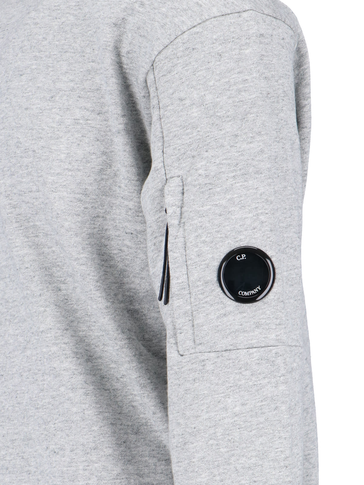 Shop C.p. Company Diagonal Raised Fleece Sweatshirt In Grey