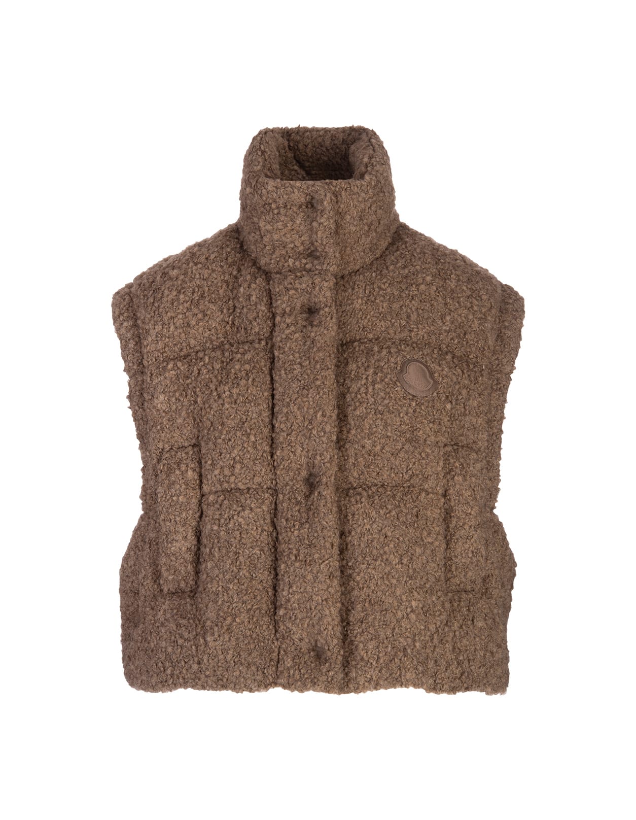 Shop Moncler Cytinelle 2-in-1 Tweed Down Jacket In Beige In Brown