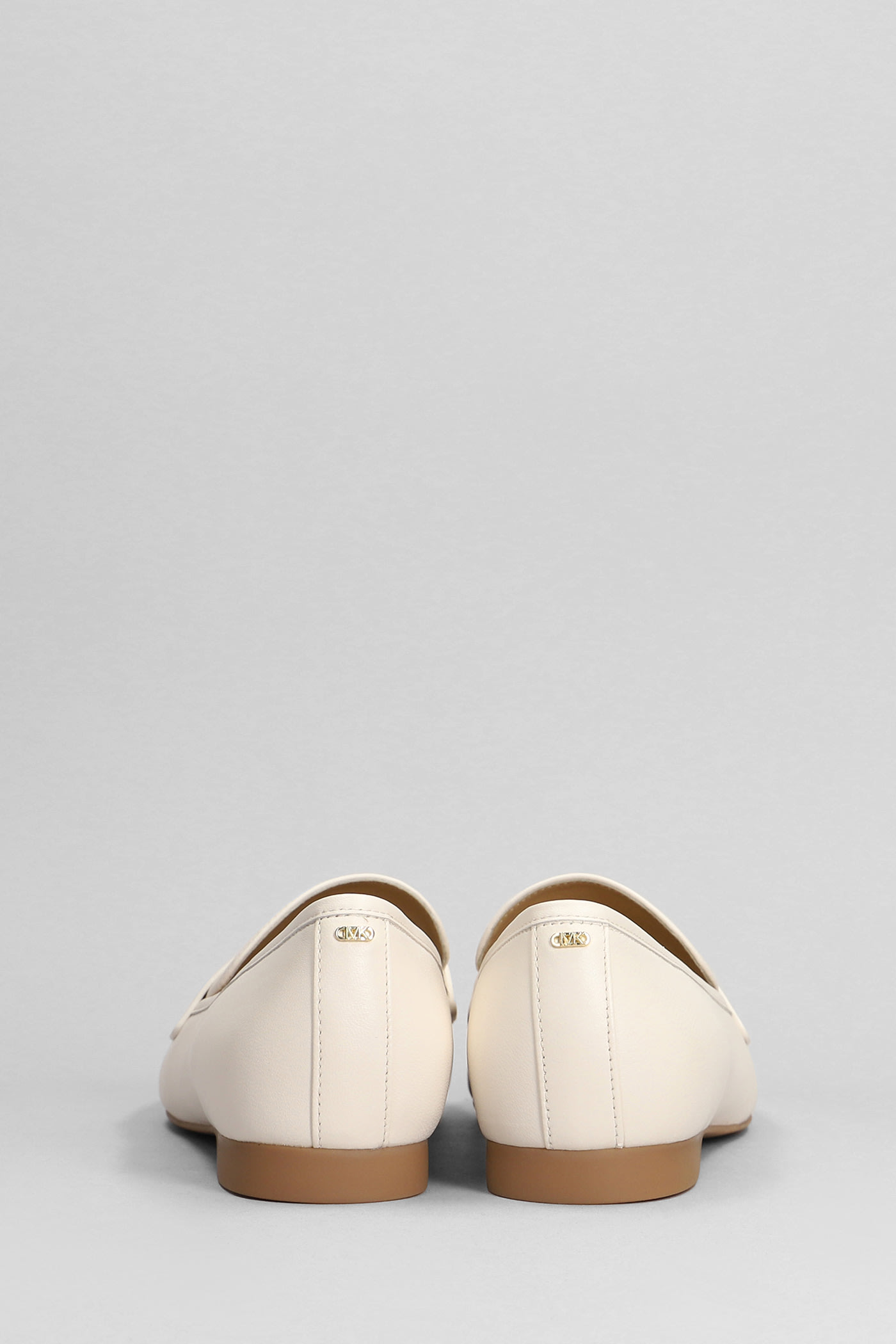 Shop Michael Kors Regan Flex Loafers In Beige Leather