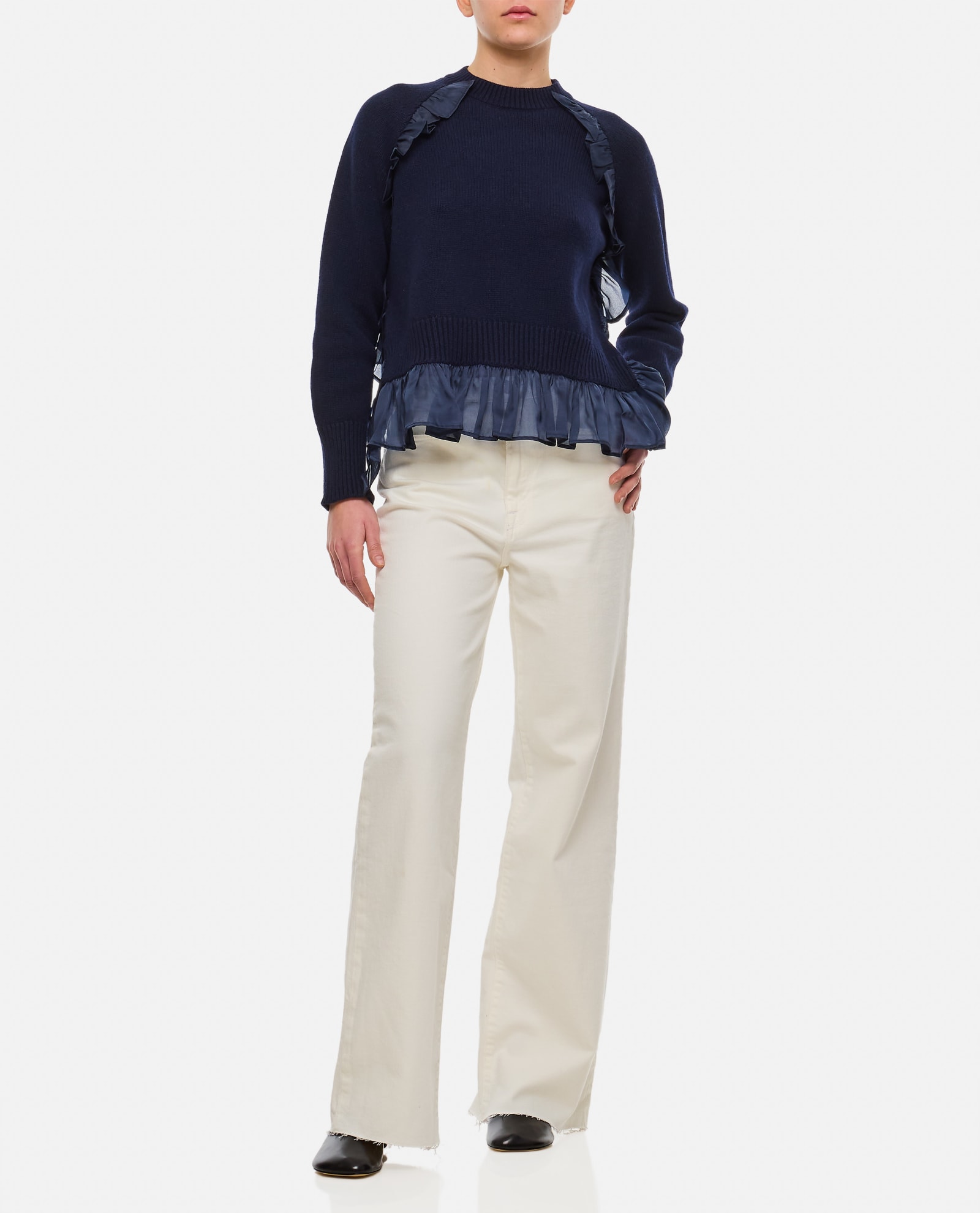 Shop Cecilie Bahnsen Villy Recycled Cashmere Pullover In Blue