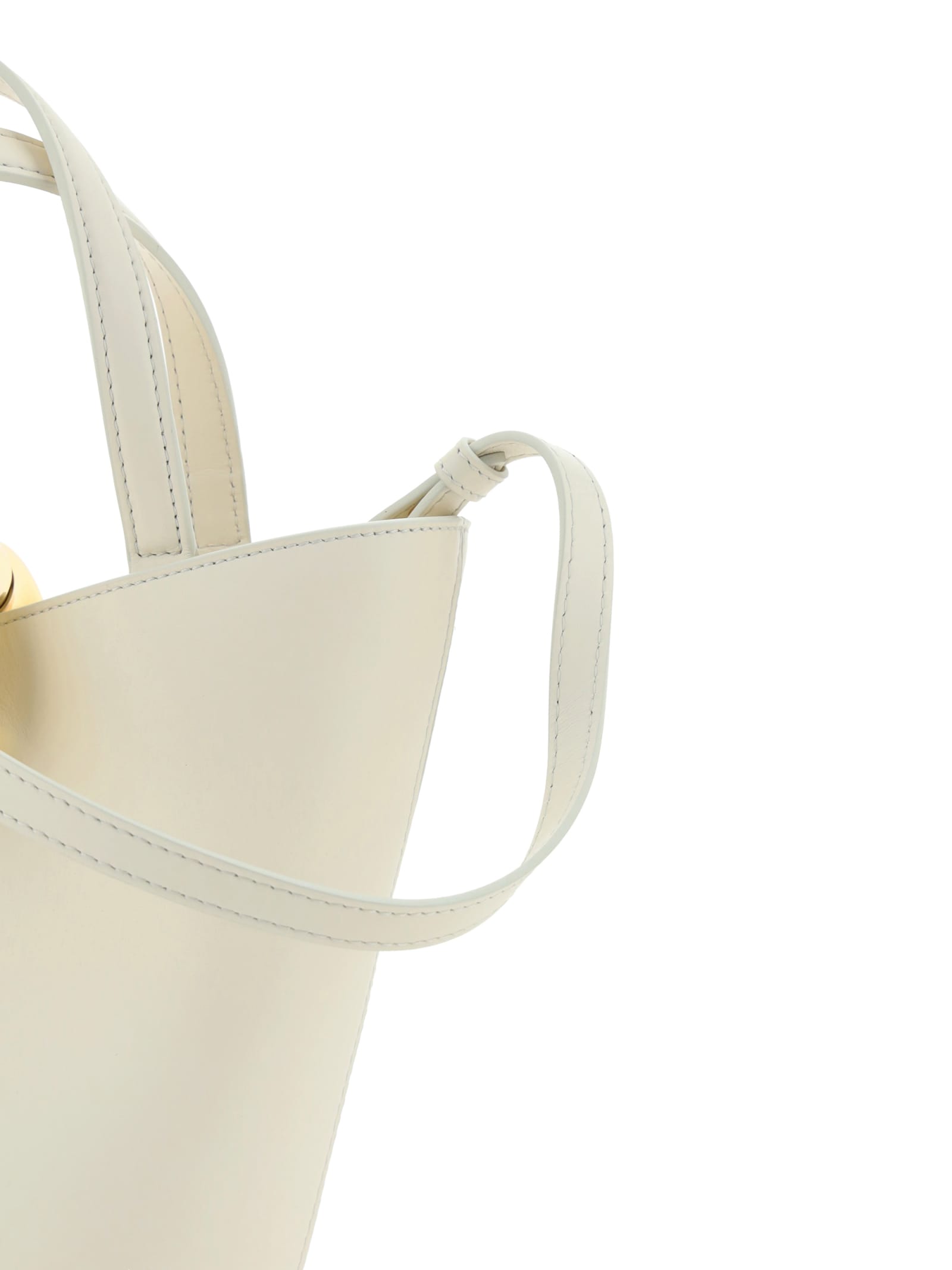 Shop Jacquemus Le Petit Bambola Shoulder Bag In Light Ivory