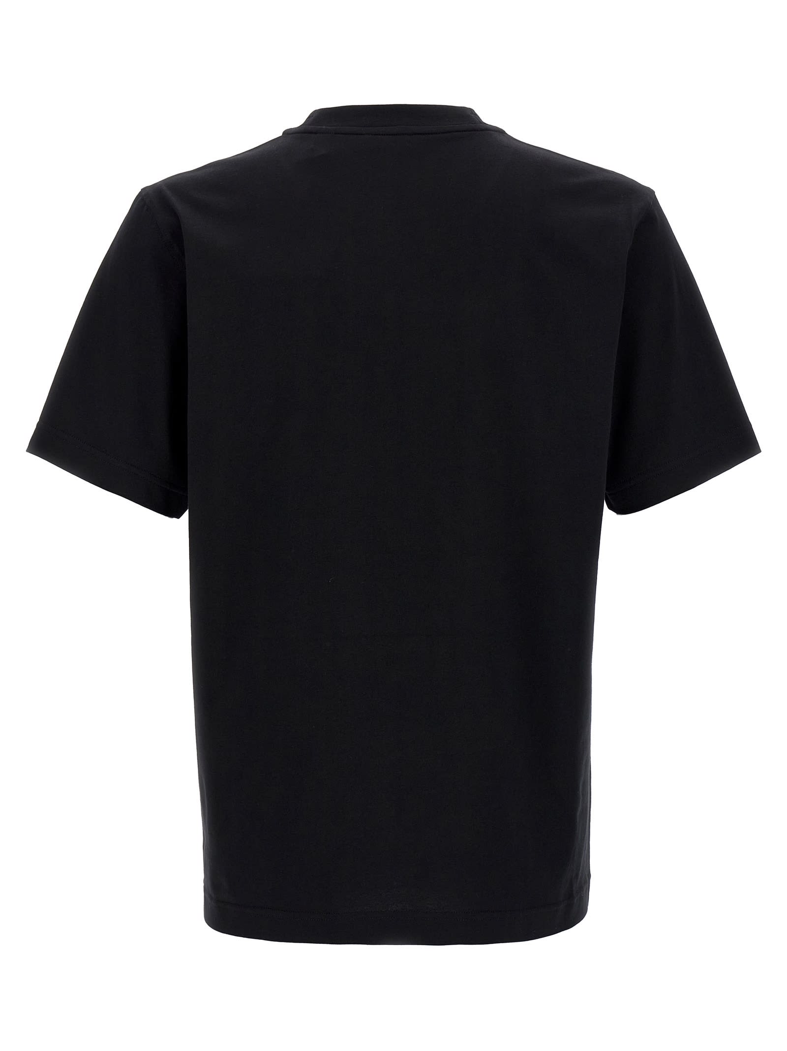 Burberry Cotton T-shirt With Knight Stamp In Black