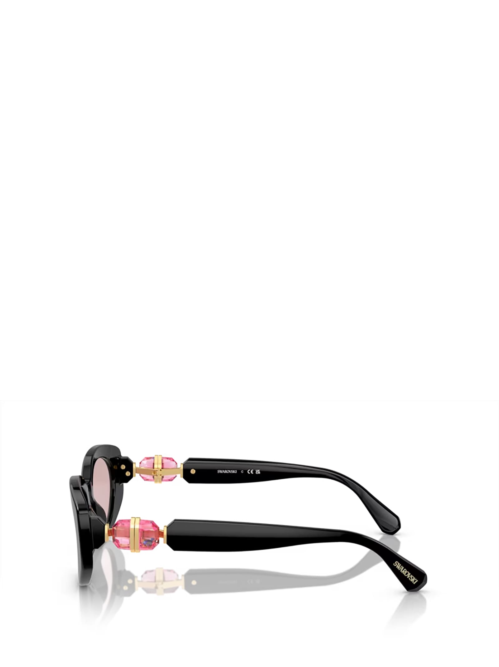 Shop Swarovski Sk6002 Black Sunglasses