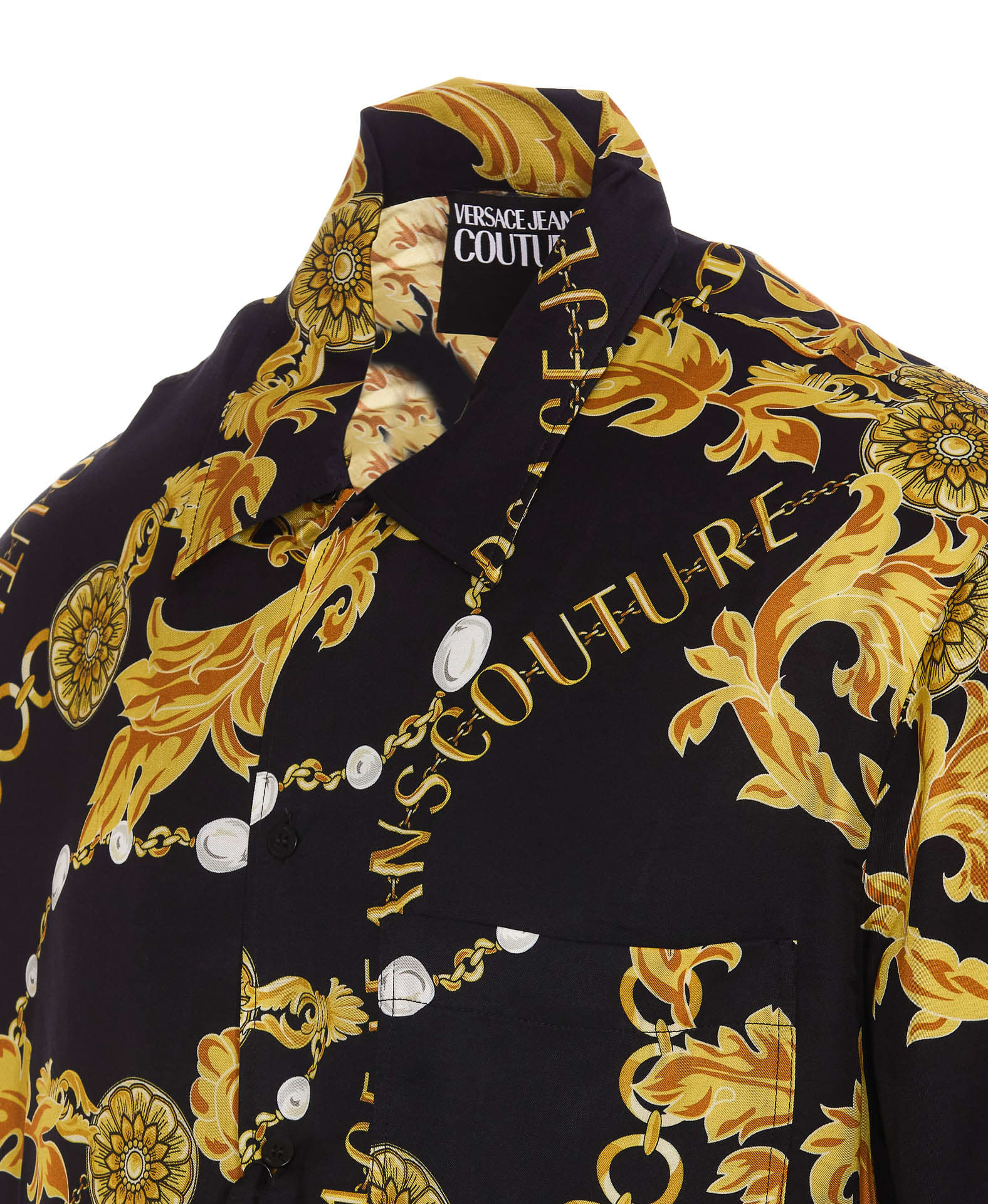 Versace Jeans Couture Men's Chain-Link Camp Shirt