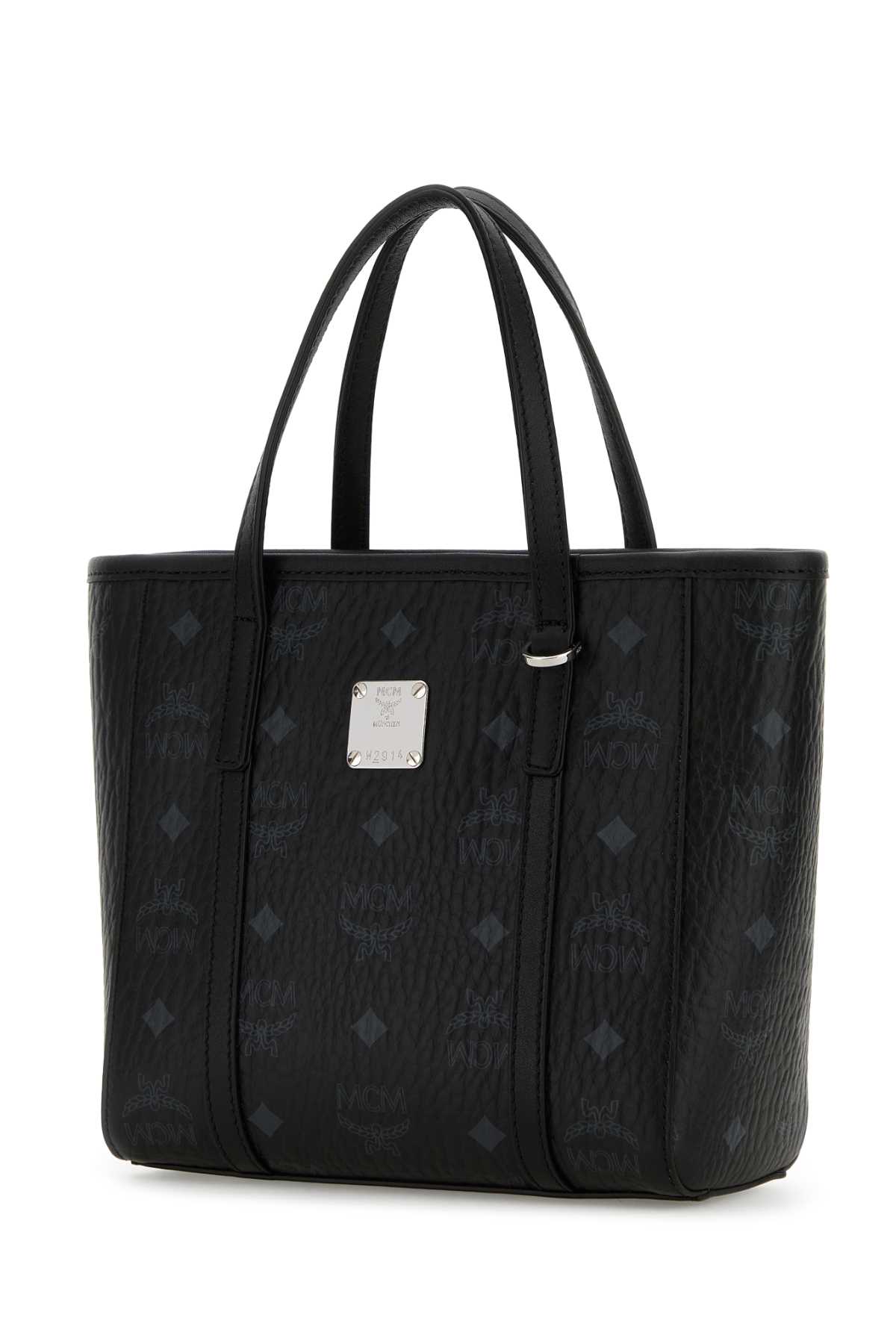 Mcm Printed Canvas Mini Tony Handbag In Bk