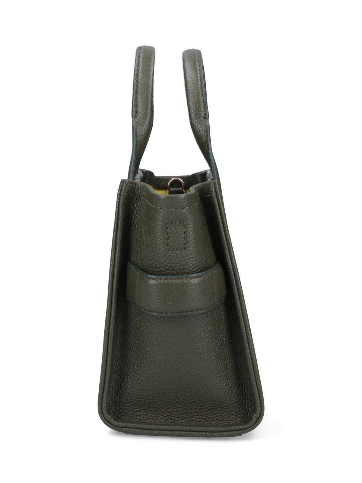 Shop Marc Jacobs Logo Embossed Small Tote Bag In Verde