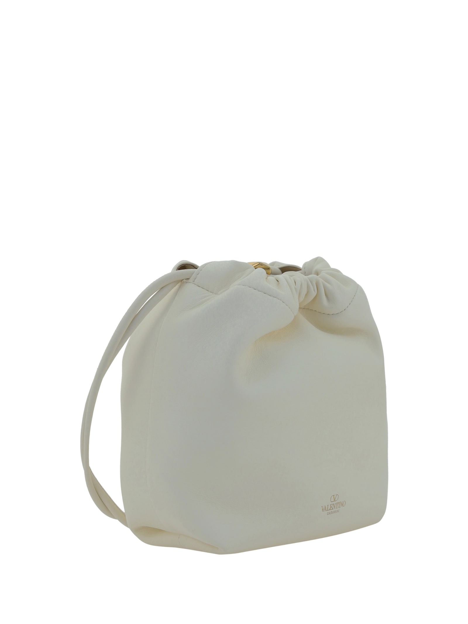 Shop Valentino Garavani Mini Pouf Bucket Bag In Ivory