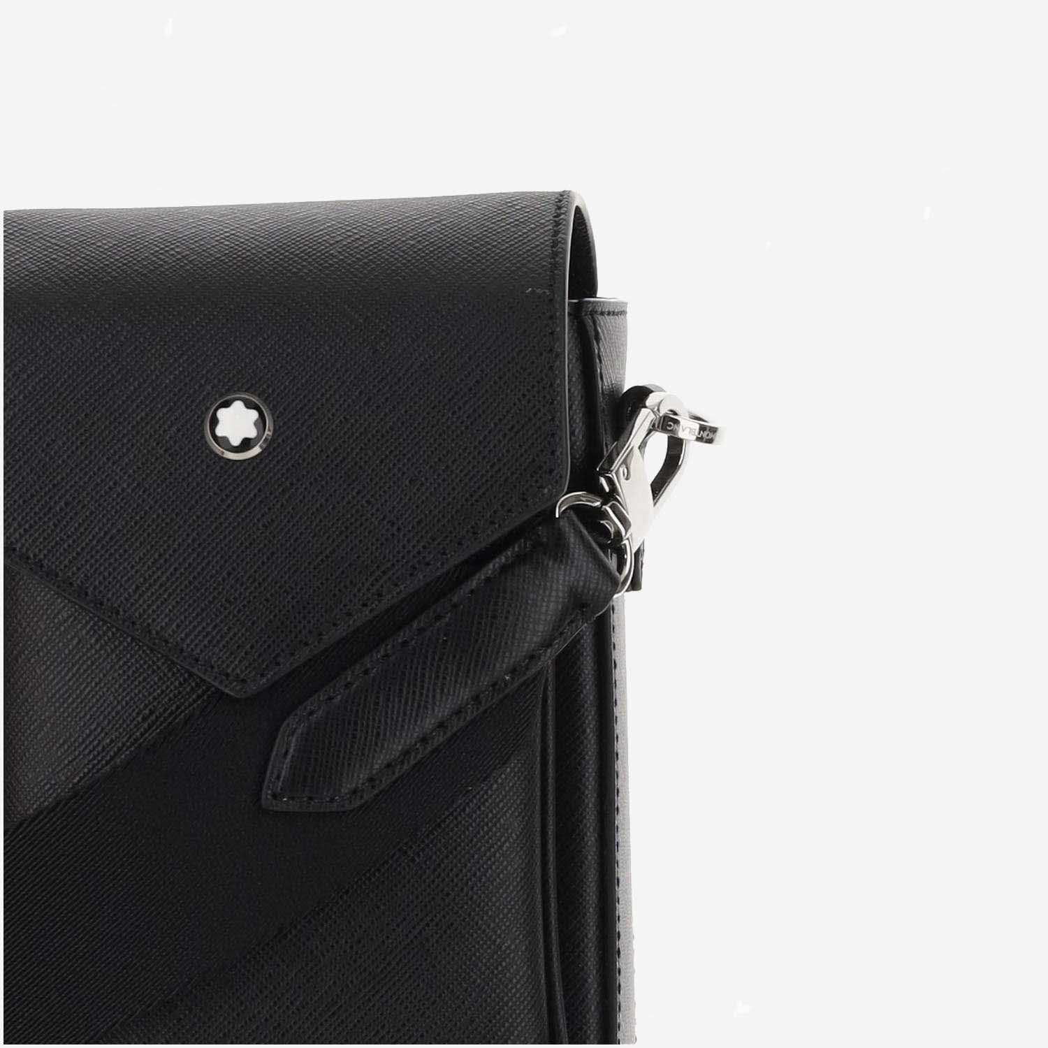 Shop Montblanc Vertical Sartorial Shoulder Bag In Black