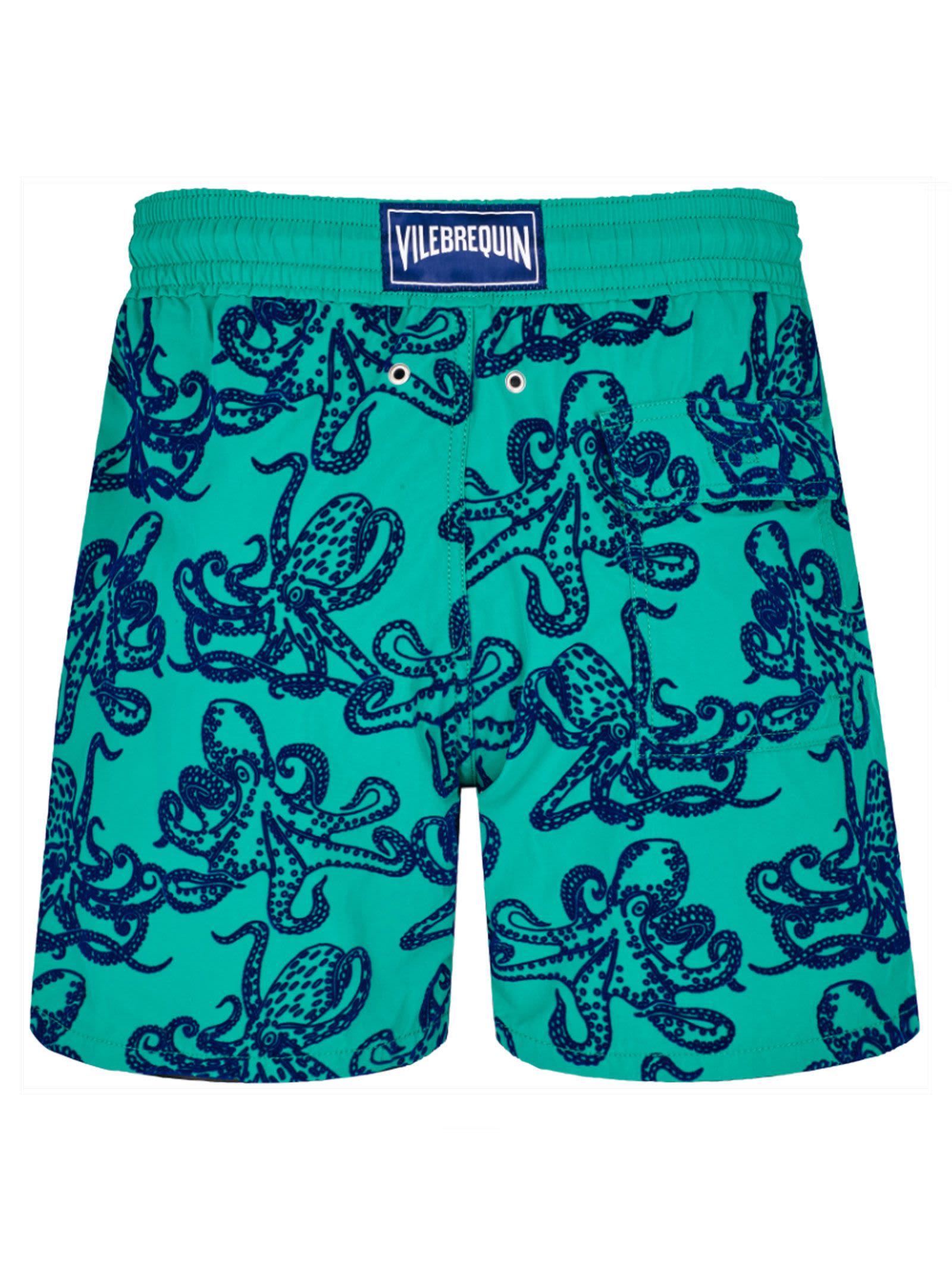 Vilebrequin Moorea Swin Short Poulpes Flocked Emerald & Green | ModeSens