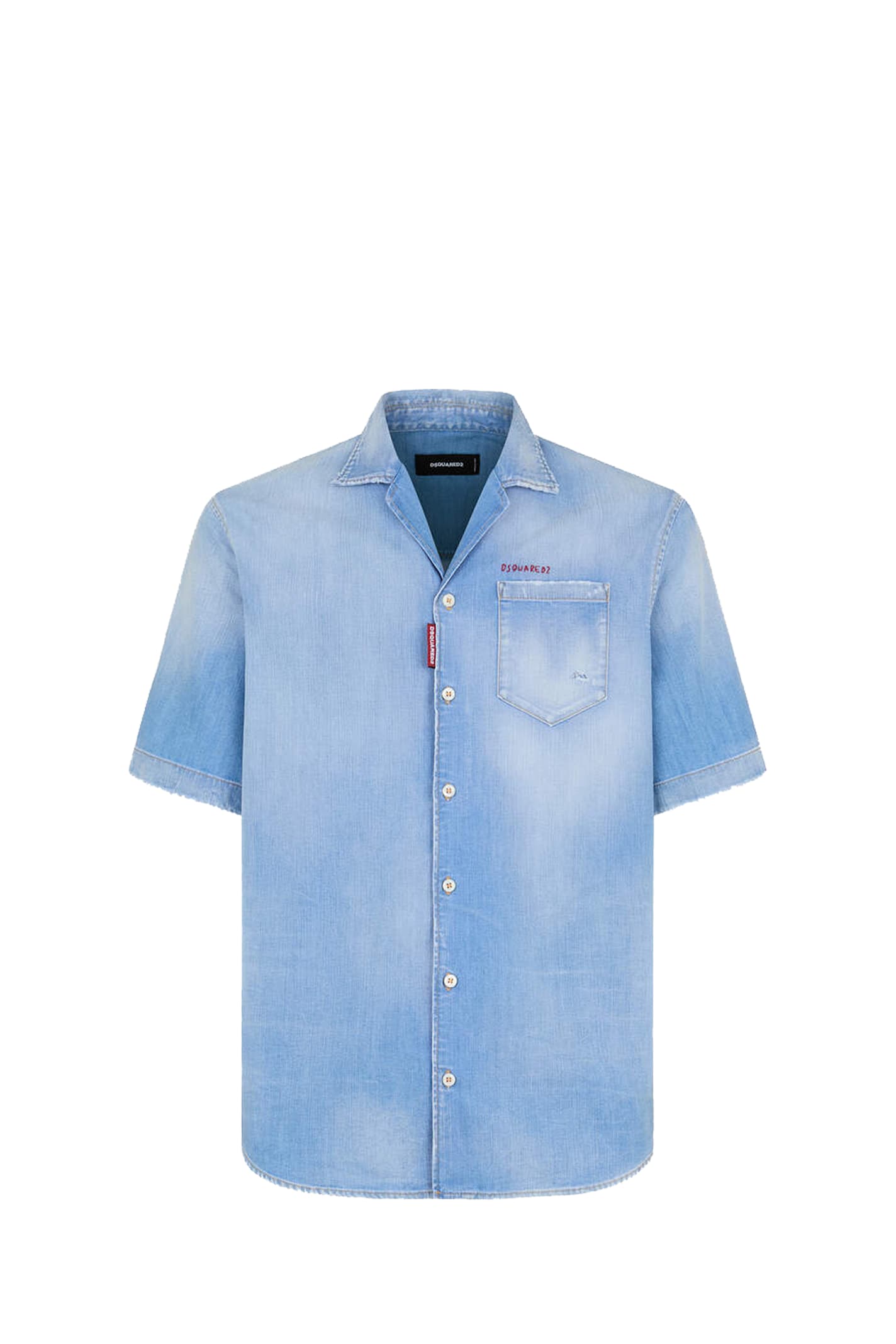 Shop Dsquared2 Shirt In Clear Blue