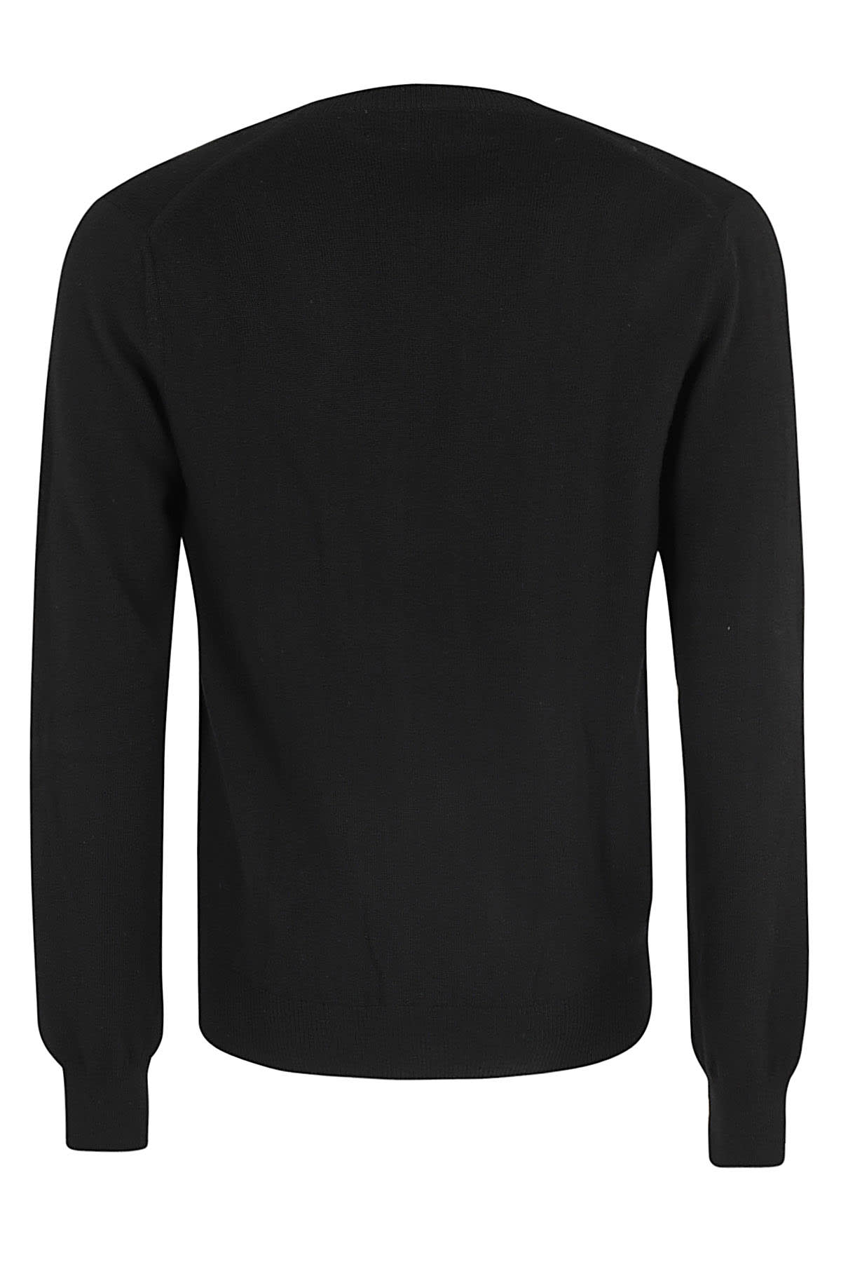 Shop Comme Des Garçons Play Knit Pullover In Black