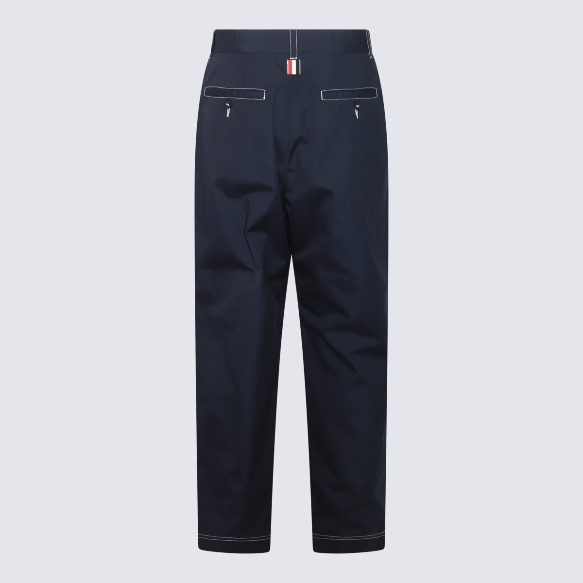 Shop Thom Browne Navy Pants In Blue