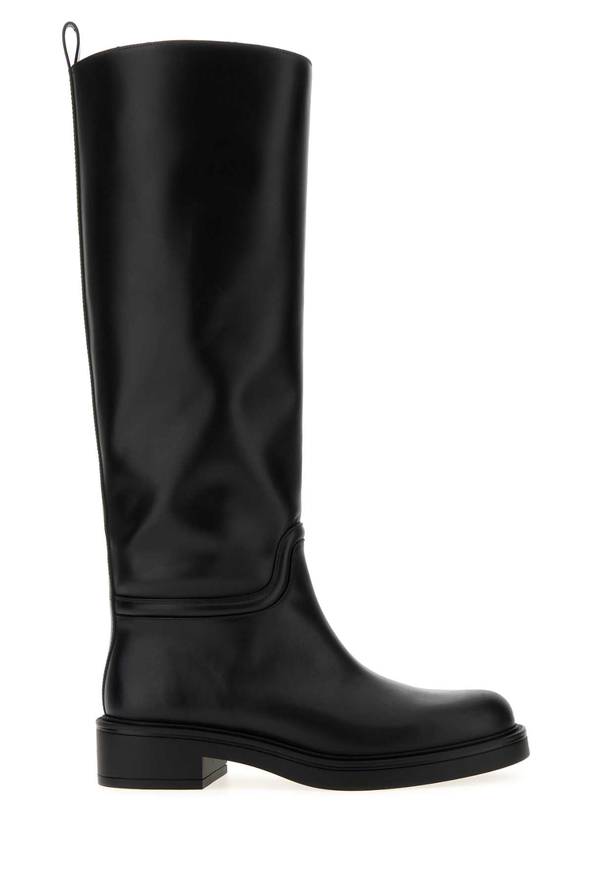 Stuart Weitzman Stylish Knee-high Leather Block Heel Boots In Black