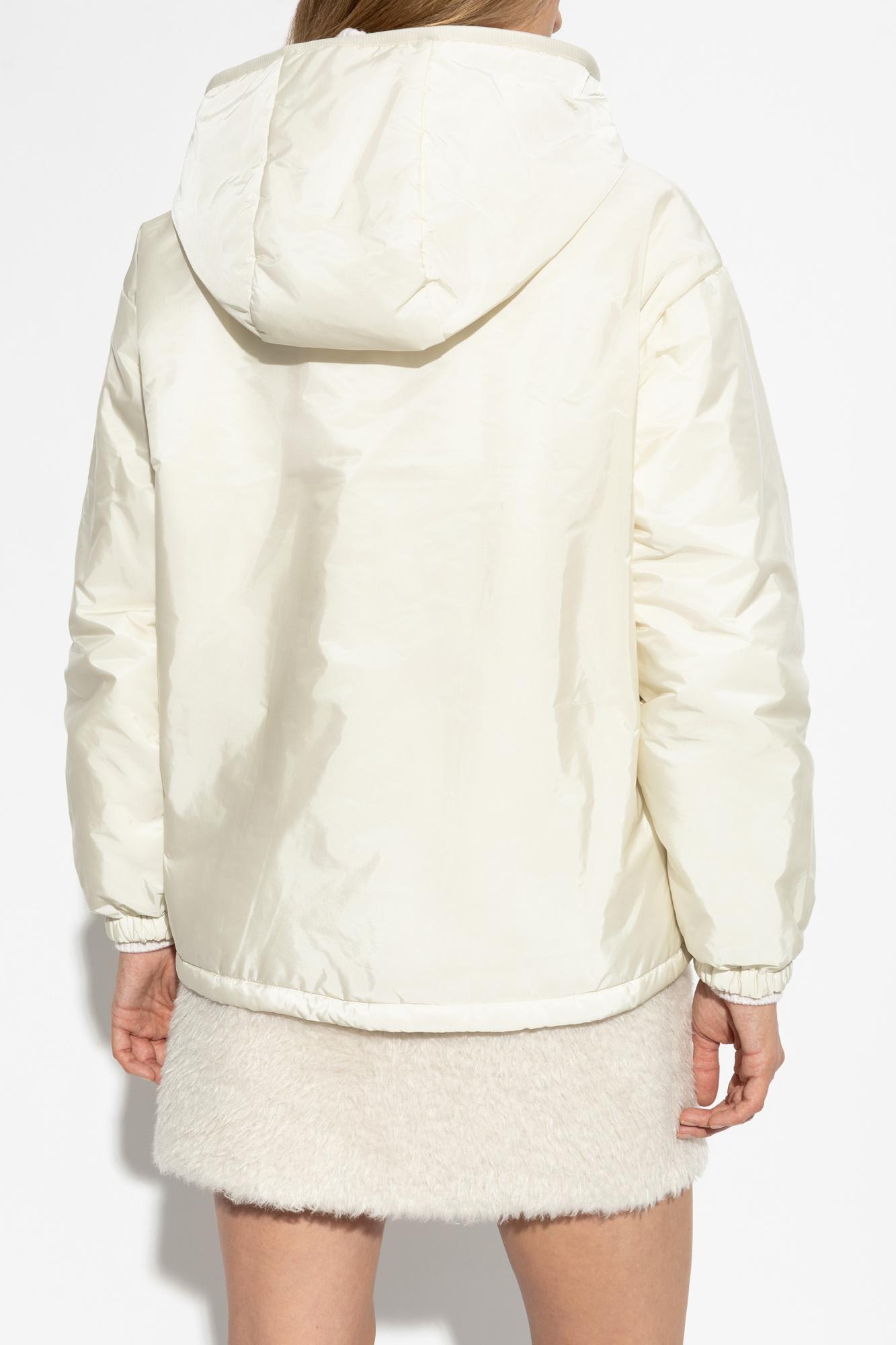 Moncler Textured Hooded Blazer Long Sleeves In Multi