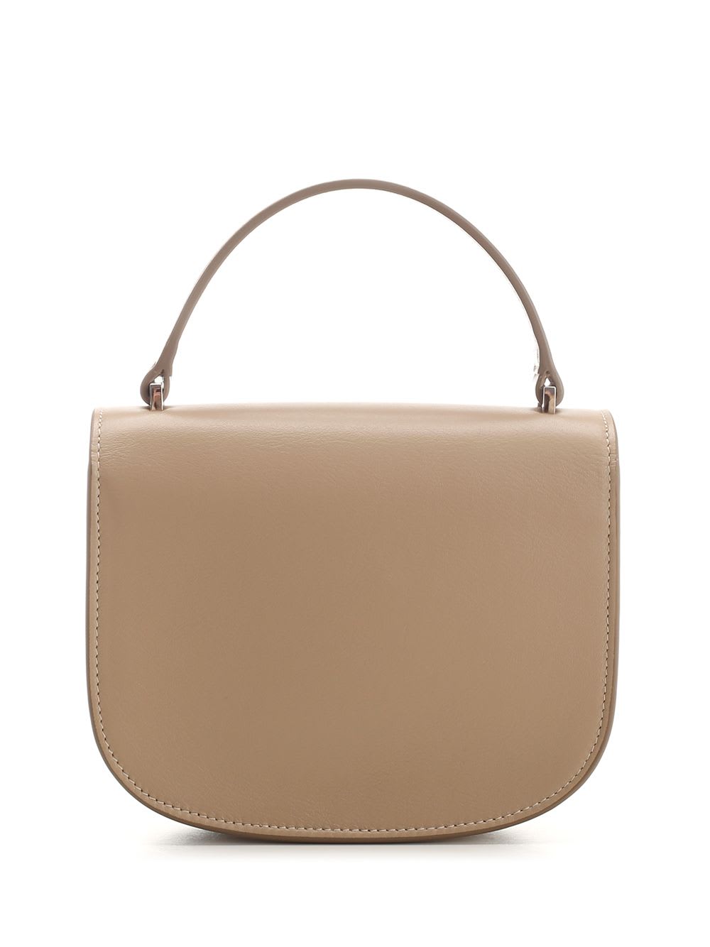 Shop Savette Mini Tondo Leather Handbag In Beige