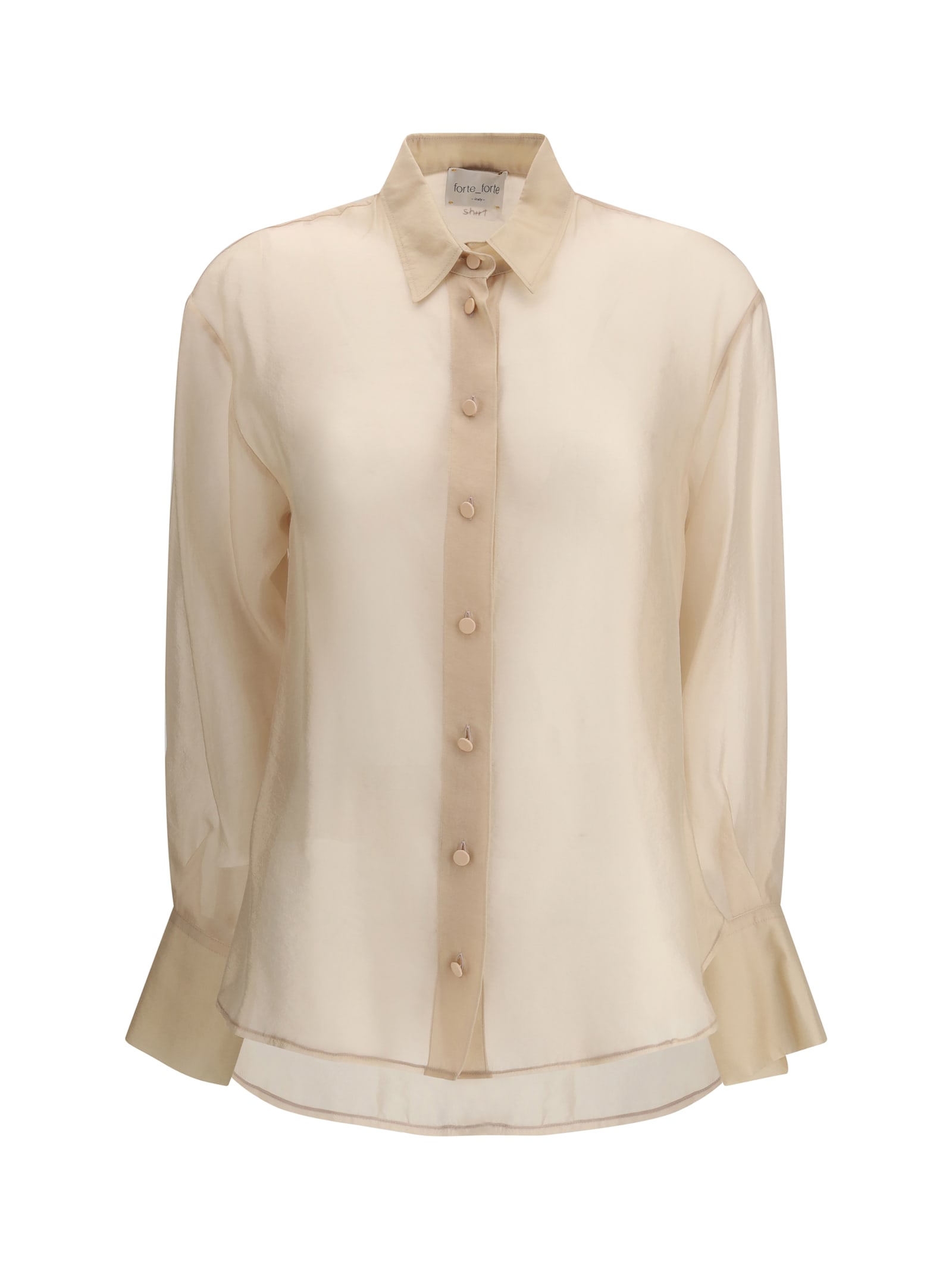 Forte Forte Organza Button-front Shirt In Neutral